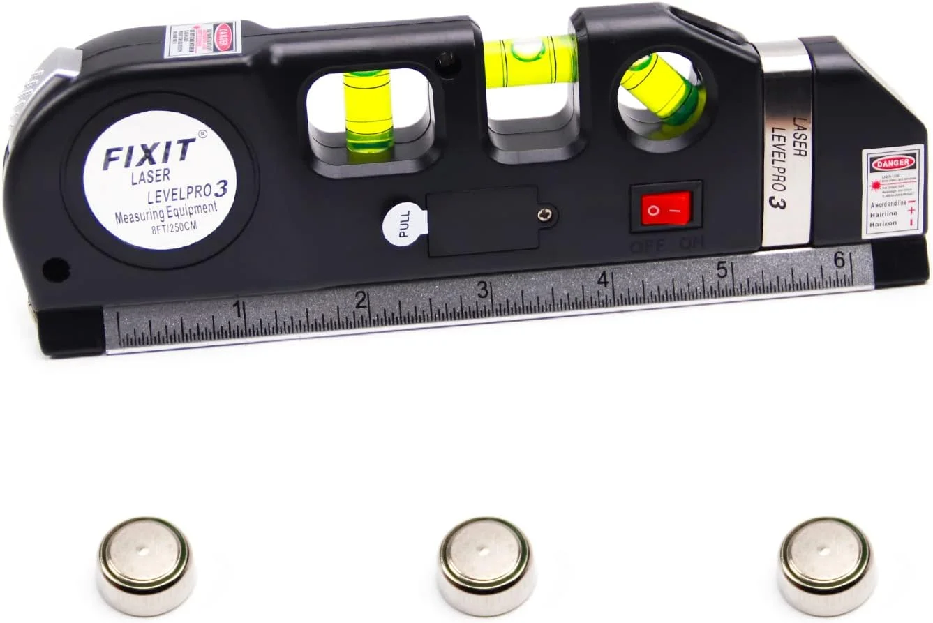 ابزار خط تراز لیزری Utoolmart، کیت تراز لیزری چند منظوره، ابزار پرتو تراز خط لیزری متقاطع استاندارد برای آویزان کردن تصاویر، کابینت ها، کاشی کاری دیوارها، 1 عدد ابزار خط تراز لیزری Utoolmart، کیت تراز لیزری چند منظوره، ابزار پرتو تراز خط لیزری متقاطع استاندارد برای آویزان کردن تصاویر، کابینت ها، کاشی کاری دیوارها، 1 عدد