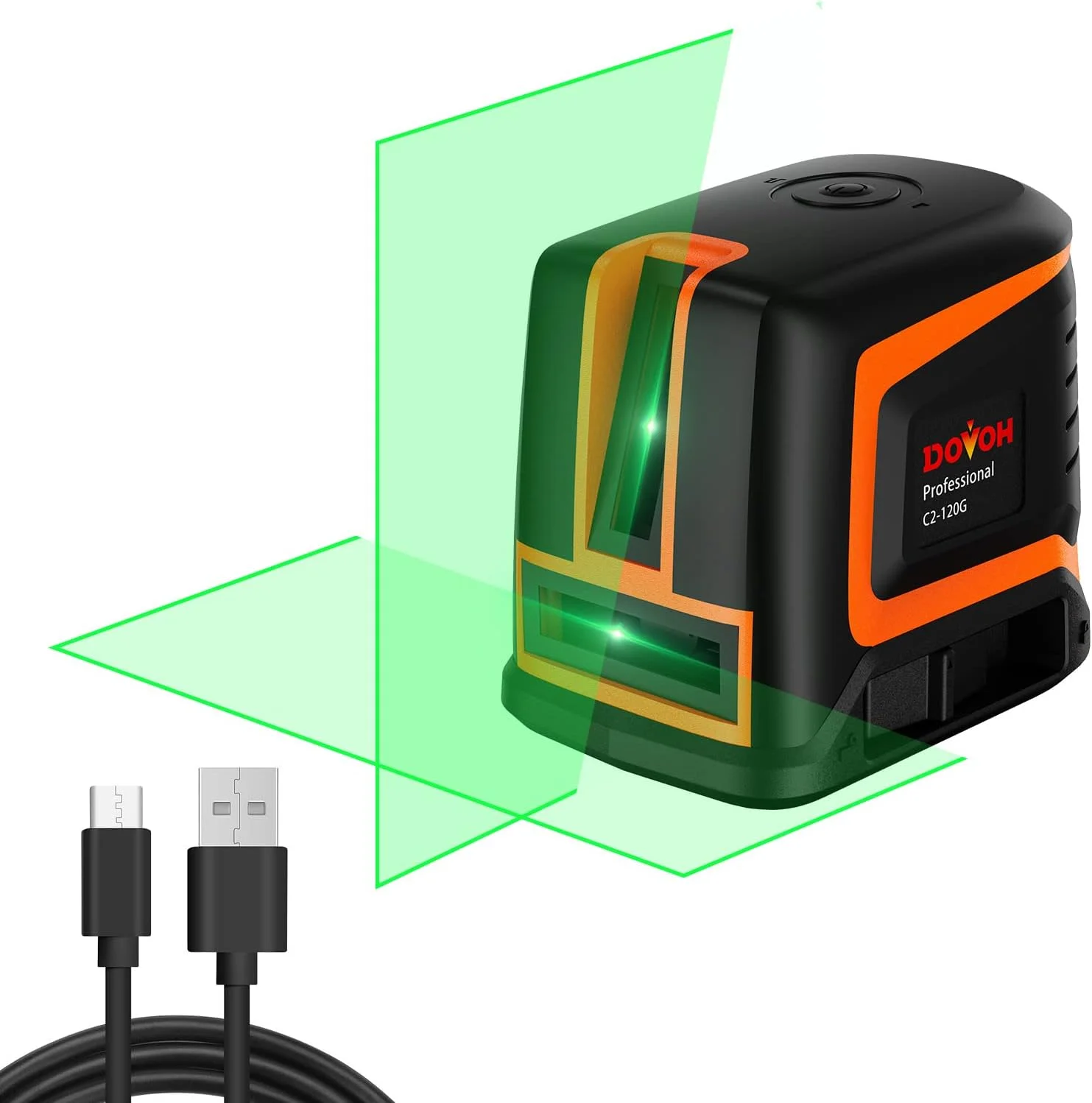 تراز لیزری شارژی سبز DOVOH: تراز لیزری خطی متقاطع با ماژول لیزری دوگانه، تراز خودکار 20 متر افقی 120 درجه عمودی 150 درجه، مدل C2-120G تراز لیزری شارژی سبز DOVOH: تراز لیزری خطی متقاطع با ماژول لیزری دوگانه، تراز خودکار 20 متر افقی 120 درجه عمودی 150 درجه، مدل C2-120G