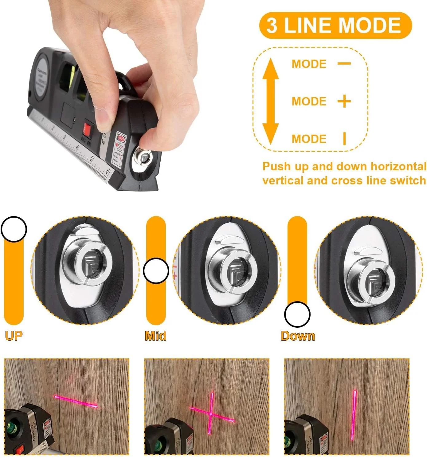 ابزار تراز لیزری KBZONE، کیت تراز لیزری چند منظوره، تراز خطی استاندارد، ابزار پرتو با نوار اندازه گیری استاندارد و خط کش های متریک برای آویزان کردن تصاویر و کاشی کاری دیوارها ابزار تراز لیزری KBZONE، کیت تراز لیزری چند منظوره، تراز خطی استاندارد، ابزار پرتو با نوار اندازه گیری استاندارد و خط کش های متریک برای آویزان کردن تصاویر و کاشی کاری دیوارها