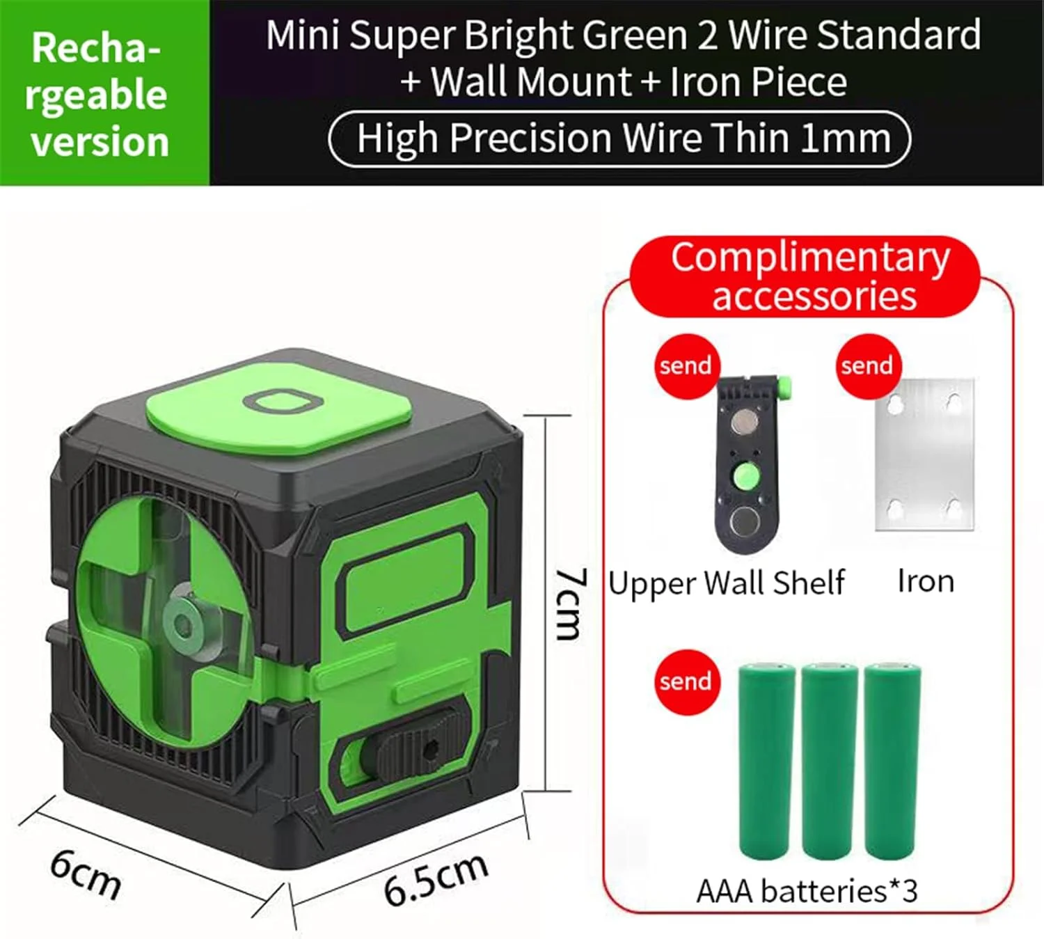 تراز لیزری قابل حمل 180 درجه خودتراز، خط لیزر سبز با دقت بالا، مناسب برای ساخت و ساز و نصب تصاویر، ابزار تراز لیزری با خروجی لیزر کلاس 2 (باتری) تراز لیزری قابل حمل 180 درجه خودتراز، خط لیزر سبز با دقت بالا، مناسب برای ساخت و ساز و نصب تصاویر، ابزار تراز لیزری با خروجی لیزر کلاس 2 (باتری)