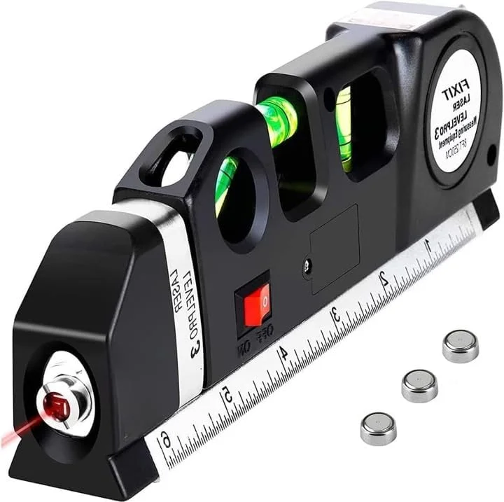 ابزار تراز لیزری حرفه ای REBENUO Level Pro 3، کیت تراز لیزری چند منظوره، تراز خطی استاندارد، ابزار پرتو با خط کش اندازه گیری و خط کش متریک قابل تنظیم ابزار تراز لیزری حرفه ای REBENUO Level Pro 3، کیت تراز لیزری چند منظوره، تراز خطی استاندارد، ابزار پرتو با خط کش اندازه گیری و خط کش متریک قابل تنظیم