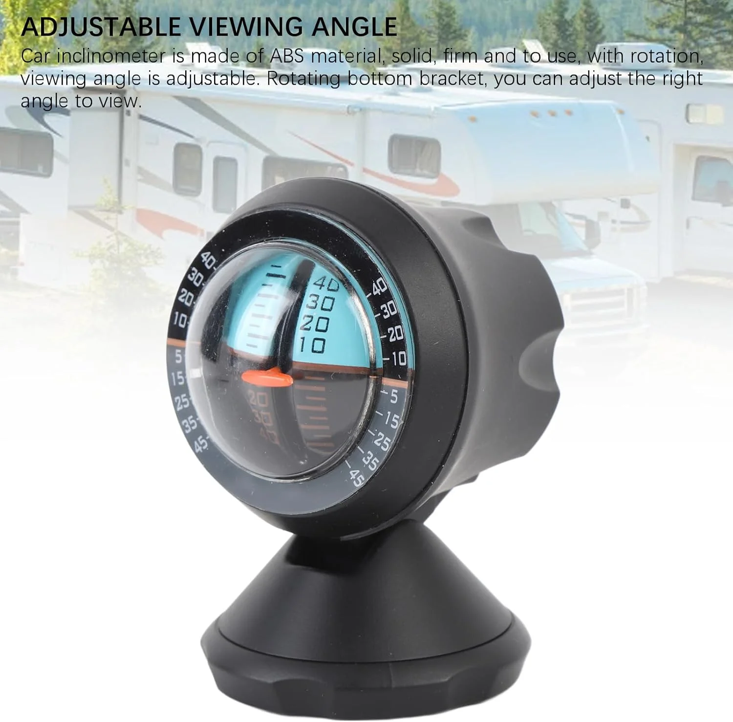 شیب سنج خودرو با حساسیت بالا، نشانگر سطح شیب، ابزار متعادل کننده گرادیان با پایه قابل تنظیم برای خودرو، لوازم سفر خودران