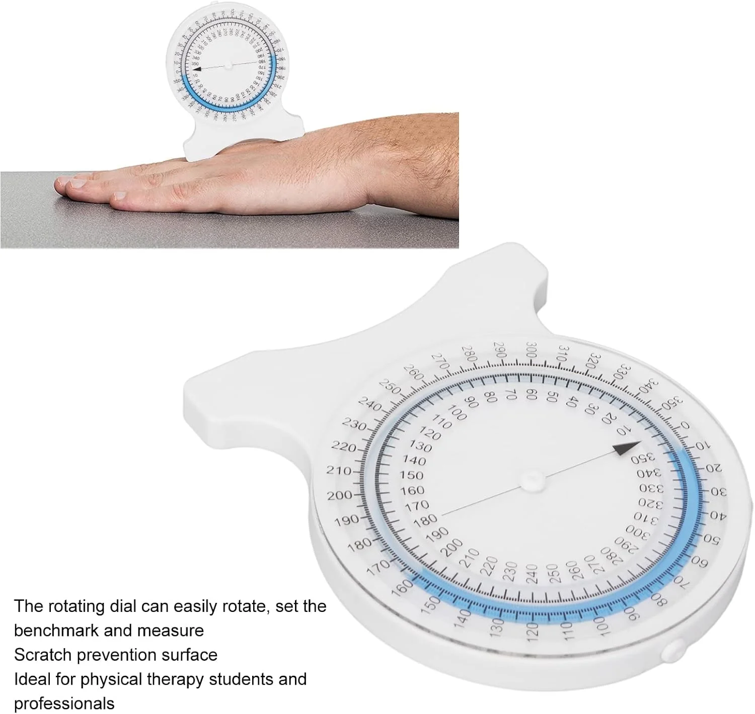 شیب سنج حبابی KOSDFOGE، ابزار اندازه گیری دامنه حرکتی ضد خش با صفحه مدرج