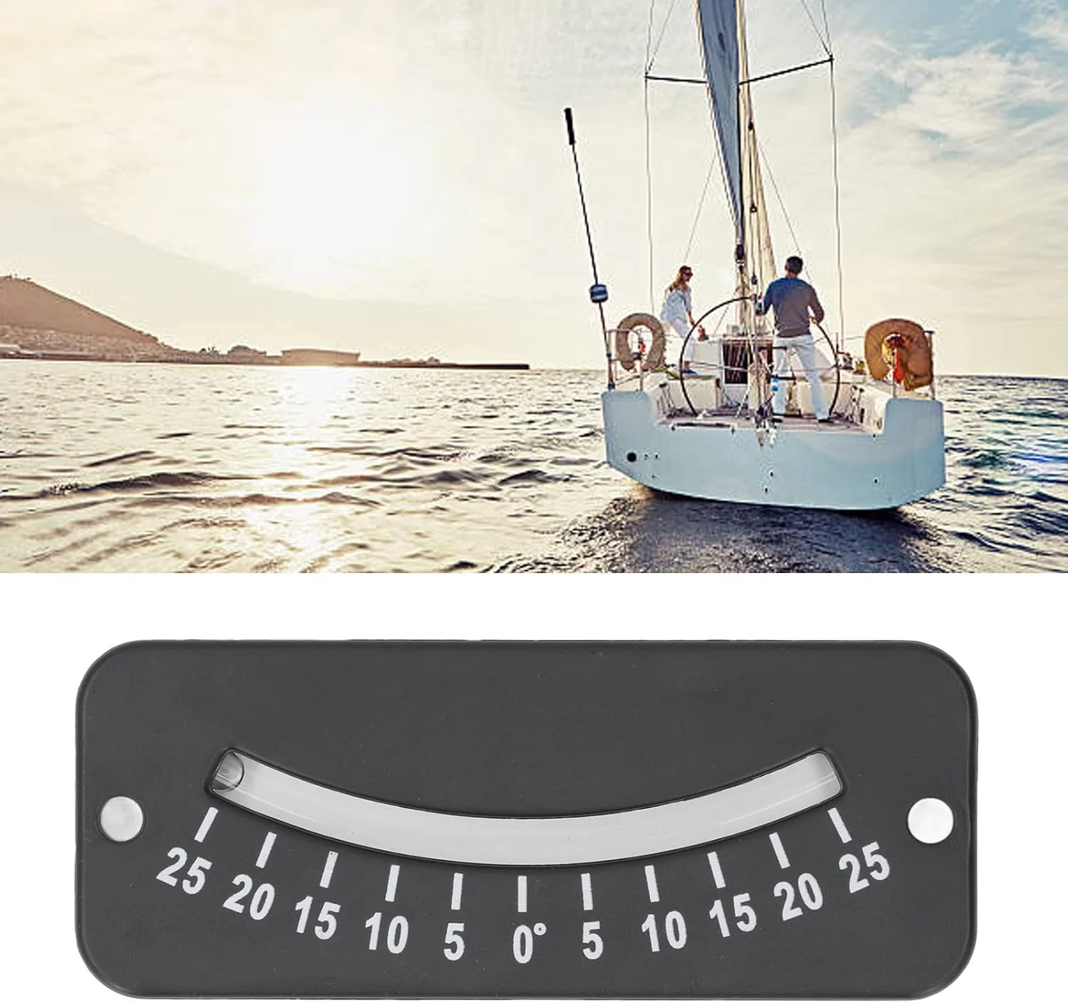 شیب سنج زاویه ای کوچک، نمایشگر مقیاس واضح، جنس ABS بادوام، نظارت دقیق بر شیب با مایع میرایی ویژه، قابل حمل برای دوچرخه، فرمان موتور سیکلت