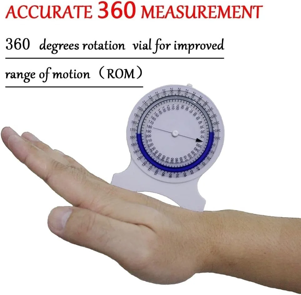 شیب سنج فیزیکی دقیق huangyunming - شیب سنج فیزیوتراپی پایه با صفحه چرخان 360 درجه، شیب سنج پزشکی دیجیتال با فونت های واضح، تست کننده دستی عضلات ضد نشت