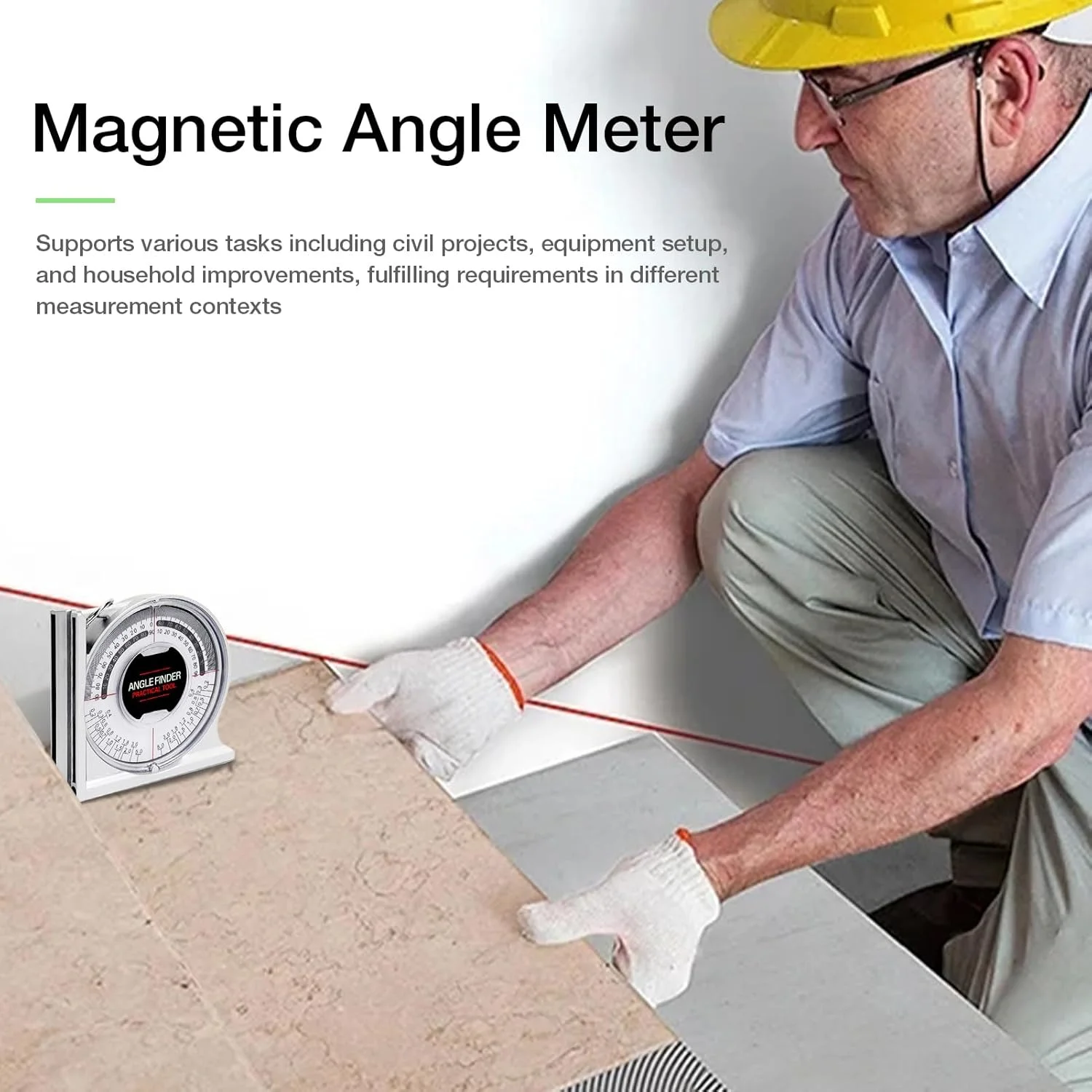 شیب سنج زاویه ای - زاویه یاب مغناطیسی نجاری | شیب سنج دقیق برای مهندسی ساخت و ساز، بهبود خانه، پروژه های نجاری برای کار دقیق شیب سنج زاویه ای - زاویه یاب مغناطیسی نجاری | شیب سنج دقیق برای مهندسی ساخت و ساز، بهبود خانه، پروژه های نجاری برای کار دقیق