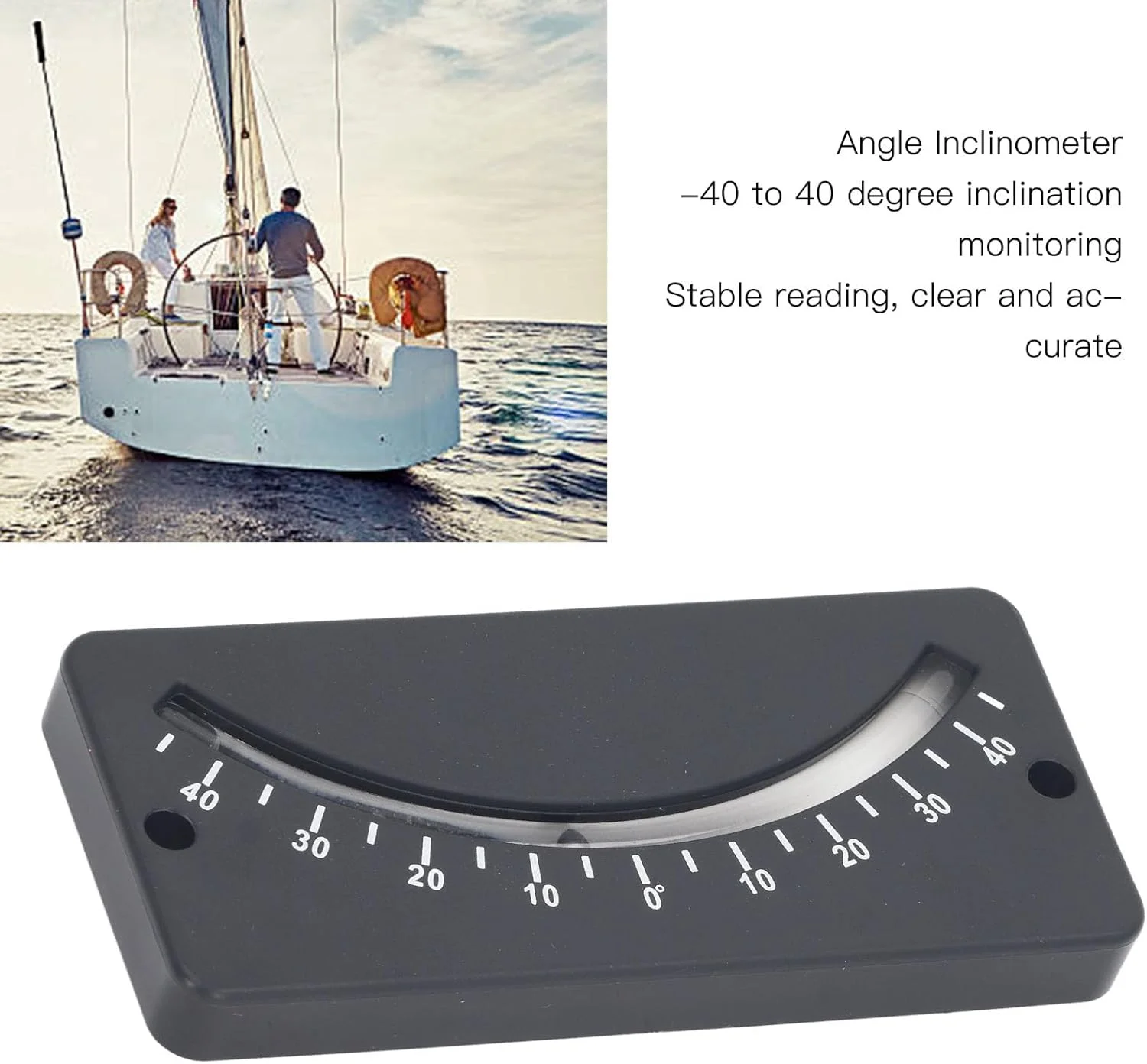 شیب سنج لوله ای، محدوده اندازه گیری 40- تا 40 درجه، شیب سنج زاویه ای با اندازه جمع و جور و دارای سوراخ برای نصب، مناسب برای تست زاویه افقی