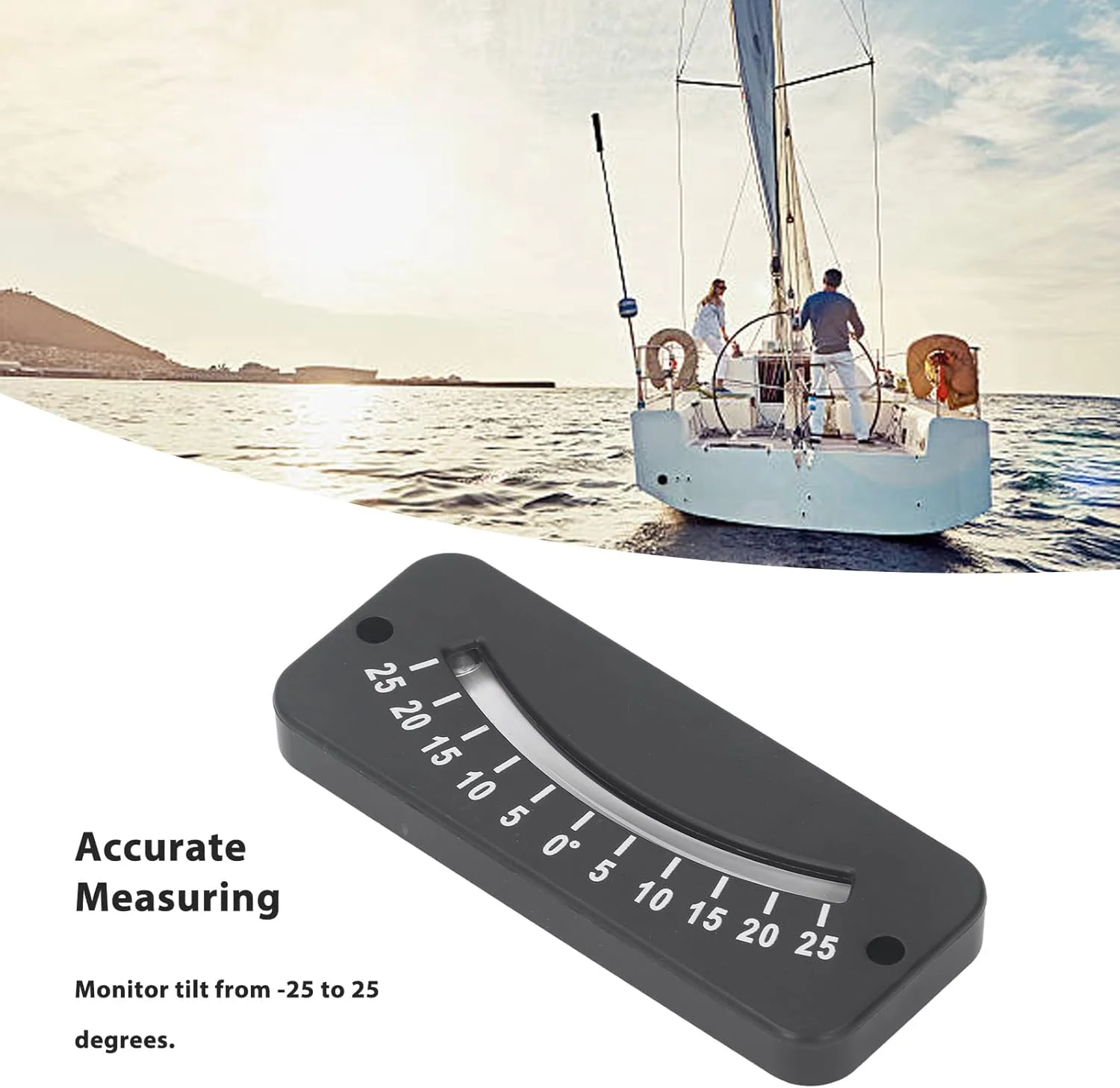 شیب سنج لوله شیشه ای Marhynchus 25 درجه ABS، تست زاویه ای کوچک با مقیاس شفاف برای تراز افقی، مناسب برای فرمان دوچرخه و موتورسیکلت