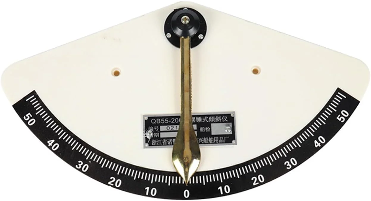شیب سنج کشتی با آونگ چرخشی 55 درجه و مقیاس های دقیق برای قایق های نجات