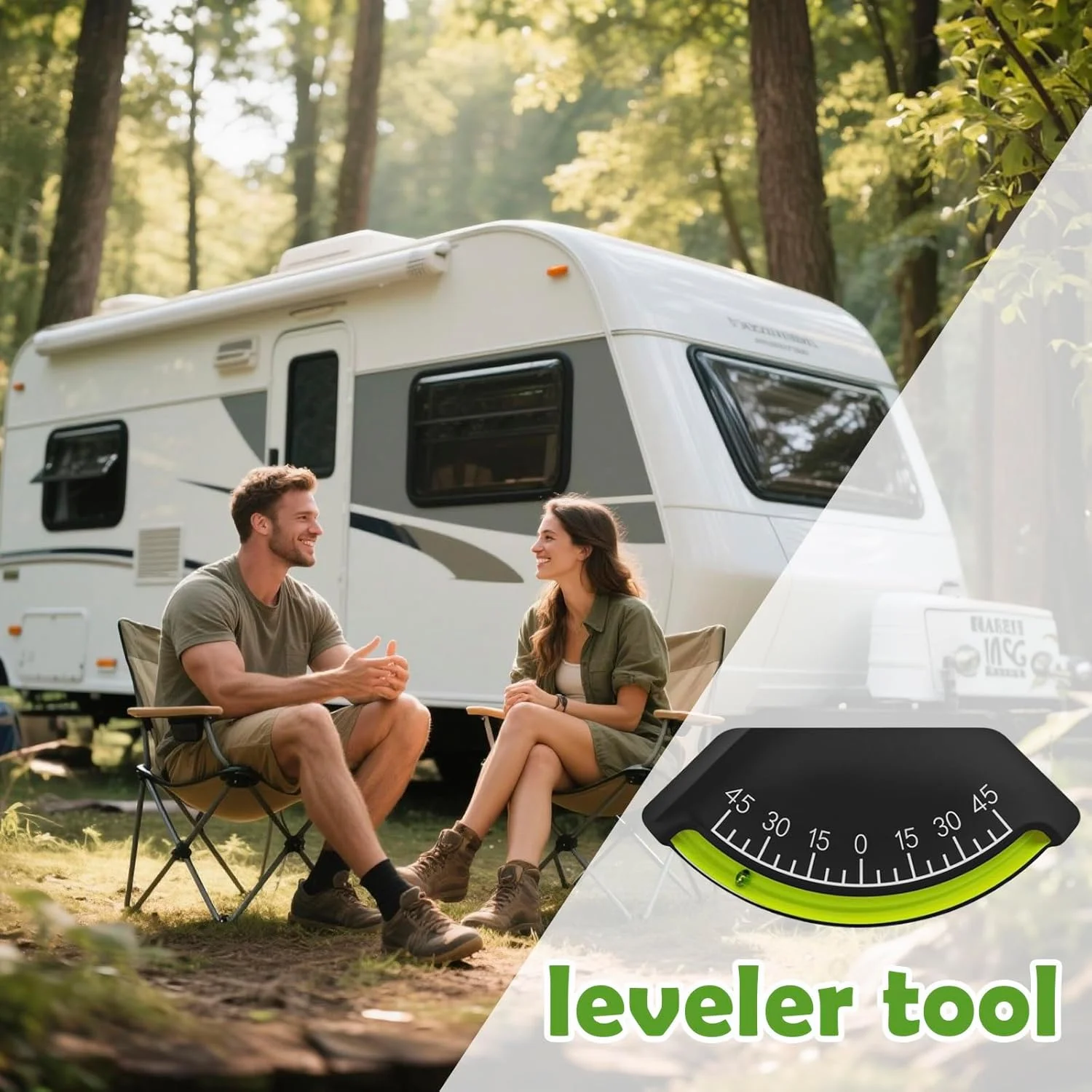 تراز حبابی RV بسته 2 عددی برای تریلر مسافرتی | شیب سنج حبابی و شیب سنج برای کمپر | قایق | تریلر | وسیله نقلیه آفرود | جیپ | کاروان و سیستم RV | سیستم تراز کمپر (0-45 درجه)