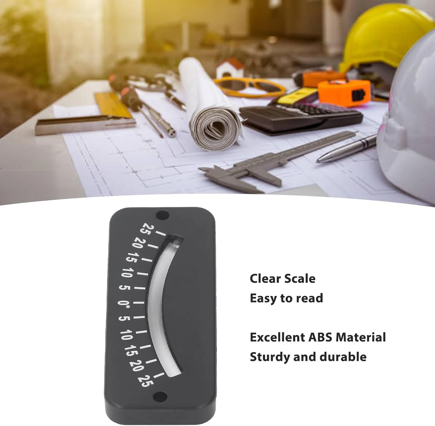 شیب سنج، شیب سنج لوله شیشه ای دریایی، زاویه یاب با مقیاس شفاف 25 درجه برای کشتی ها و قایق ها