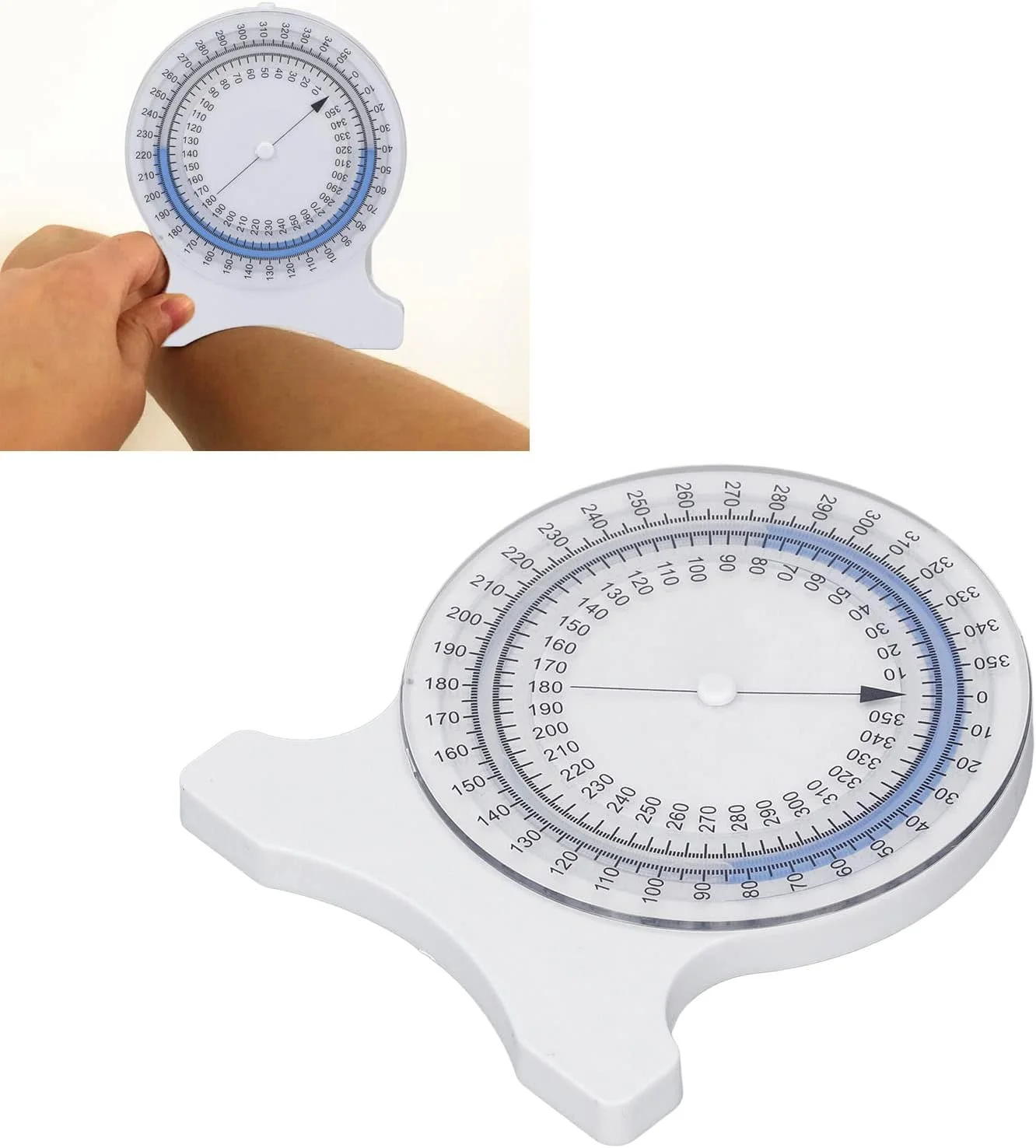 شیب سنج برای محدوده تست حرکت، 0-360 درجه اندازه گیری دقیق حباب بدون نشتی برای دانشجویان و متخصصان (آبی)