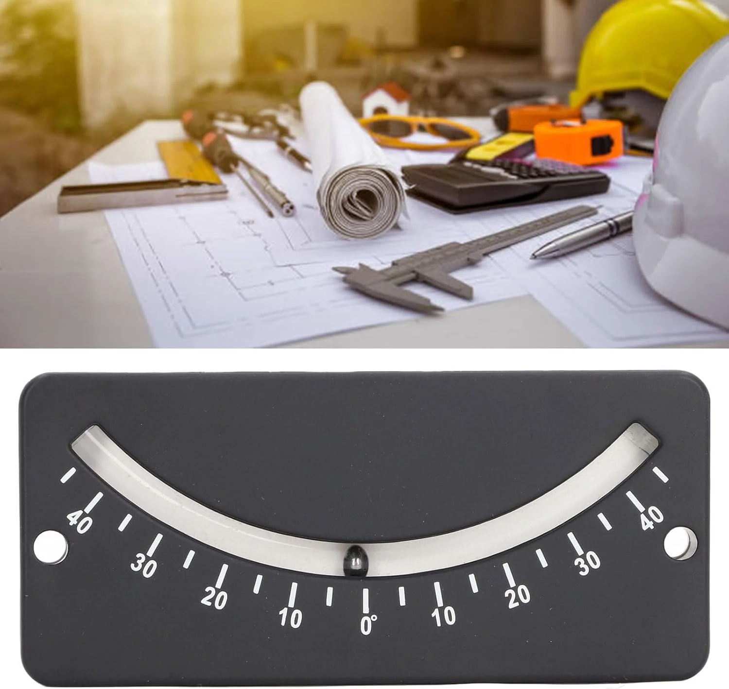 شیب سنج لوله ای Telituny، شیب سنج با سیال میرایی برای قرائت پایدار، زاویه 40- تا 40 درجه، ابزار اندازه گیری سطح با دقت بالا، ساختار ABS برای