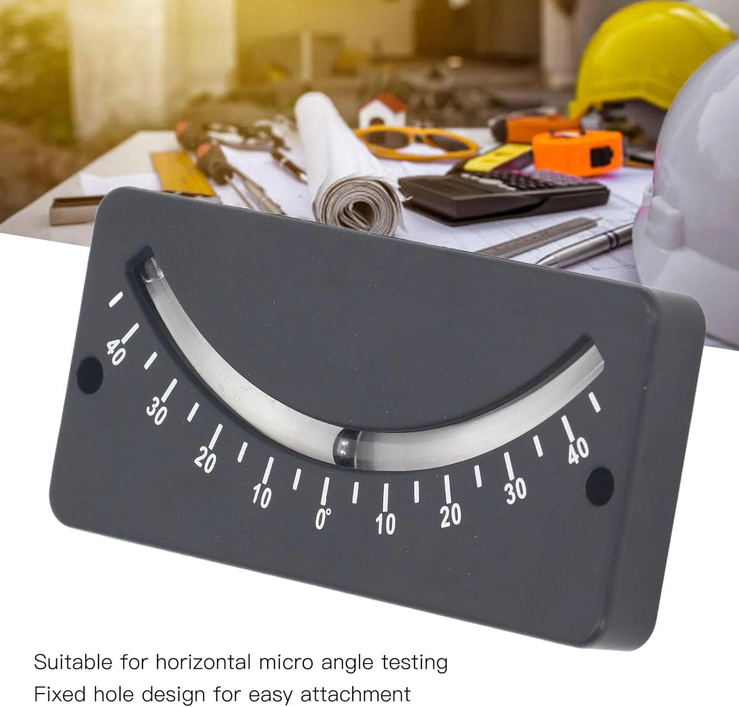 شیب سنج لوله ای Telituny، شیب سنج با سیال میرایی برای قرائت پایدار، زاویه 40- تا 40 درجه، ابزار اندازه گیری سطح با دقت بالا، ساختار ABS برای