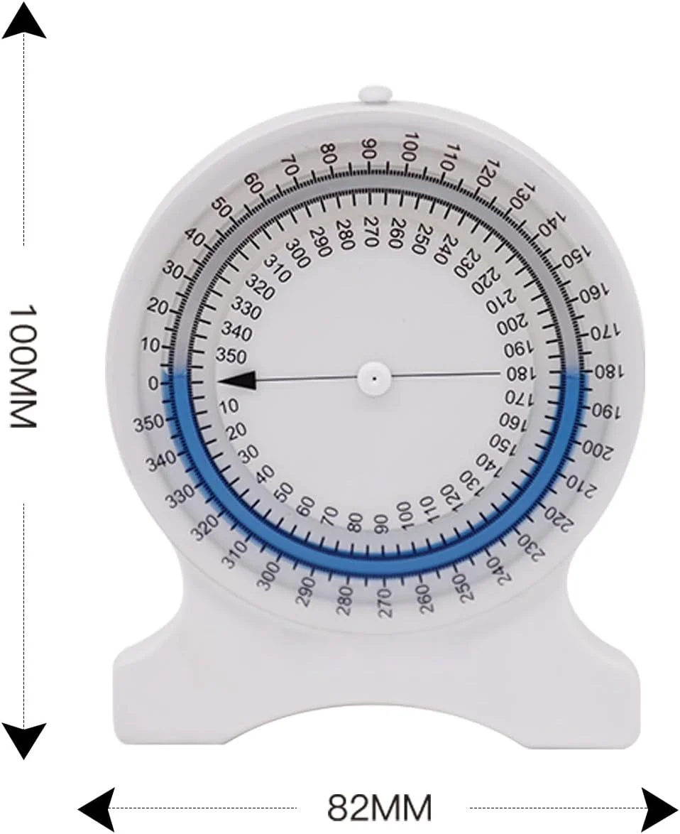 شیب سنج فیزیوتراپی، تست محدوده حرکتی حرفه ای و آسان برای خواندن برای فیزیوتراپی، توانبخشی و بهبودی