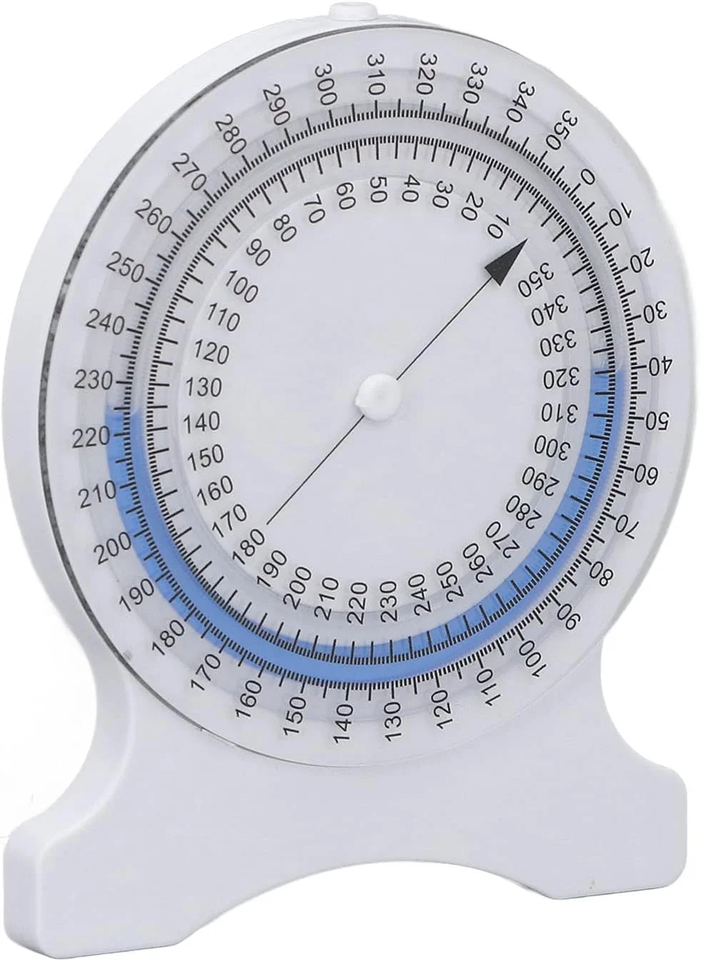 شیب سنج، شیب سنج فیزیوتراپی با چرخش آسان، ضد آب خوب، اندازه گیری 0-360 درجه، حباب ضد خش برای اندازه گیری دامنه حرکت (آبی)