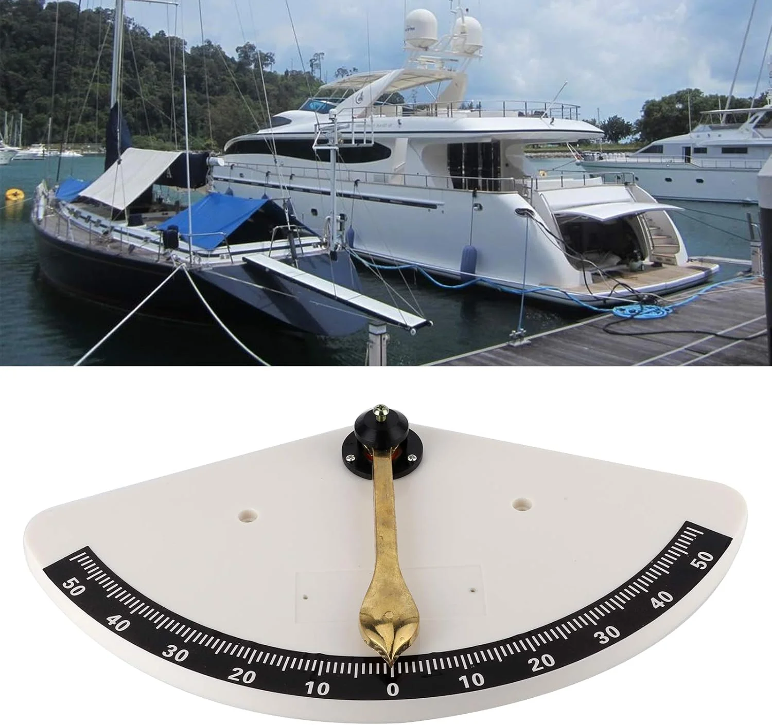 شیب سنج، ابزار زاویه یاب شیب سنج دریایی برای کشتی ها، قایق ها، قایق تفریحی و RV ها