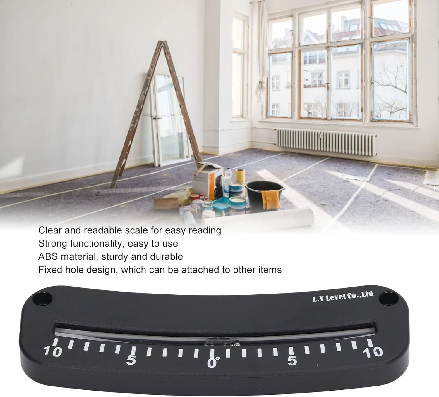 شیب سنج لوله ای NDNCZDHC، شیب سنج 10-10 درجه با مقیاس واضح و سوراخ ثابت برای کامیون، تریلر و قایق شیب سنج لوله ای NDNCZDHC، شیب سنج 10-10 درجه با مقیاس واضح و سوراخ ثابت برای کامیون، تریلر و قایق