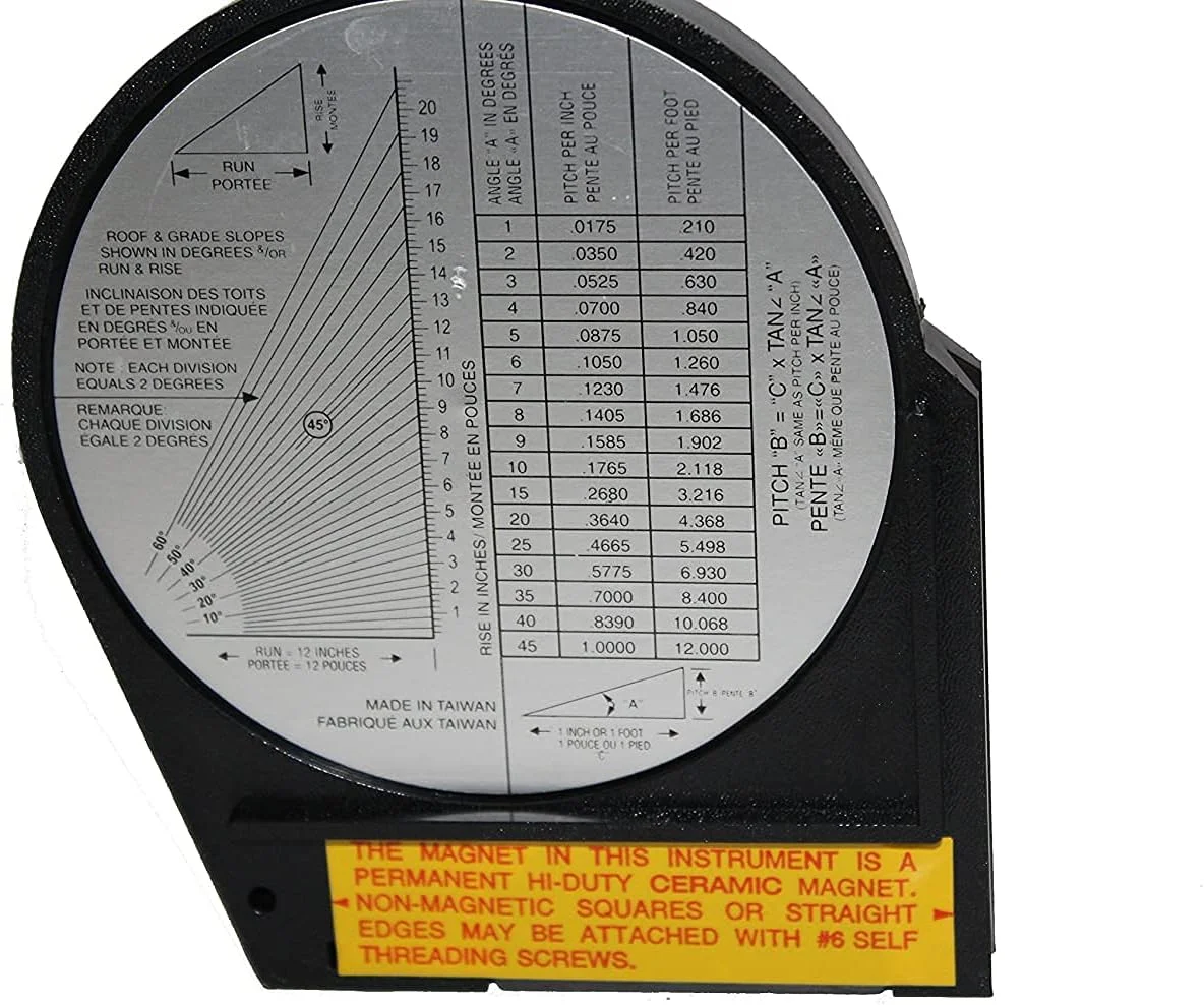 شیب سنج AASONS، زاویه یاب، نقاله شیب، تراز شیب، شیب سنج، ابزار اندازه گیری، زاویه یاب (4 اینچ، با پایه مغناطیسی)