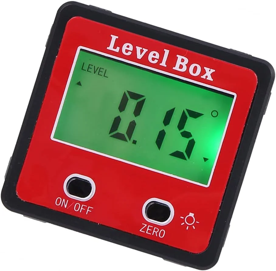 شیب سنج دیجیتال زاویه افقی Graflsoa، تراز الکترونیکی، جعبه ابزار اندازه گیری، پایه قرمز