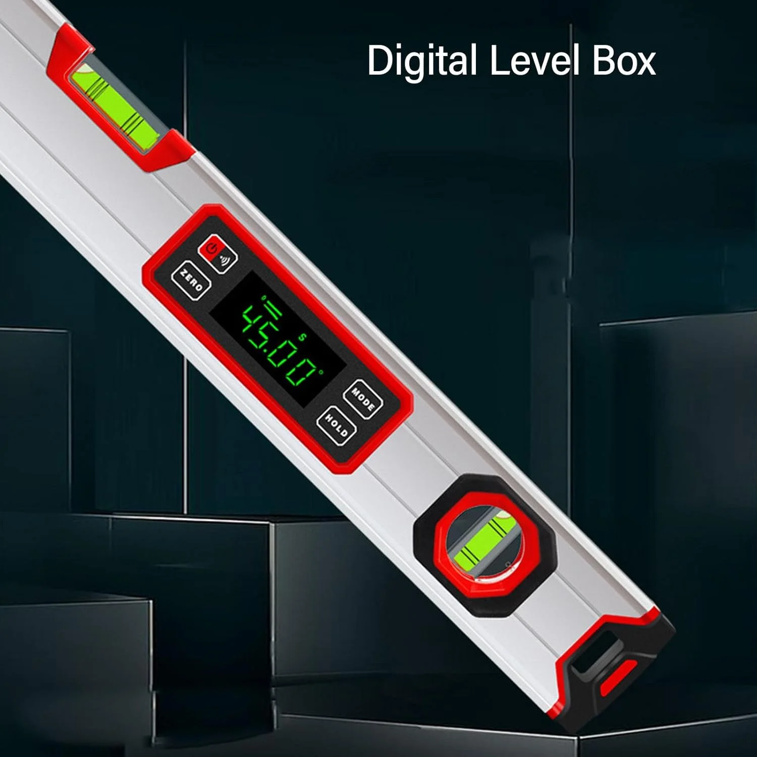 تراز دیجیتال گیرول، شیب سنج زاویه یاب با پایه مغناطیسی، تراز حبابی قابل حمل 300 میلی متری برای ماشین آلات ساخت و ساز نجاری