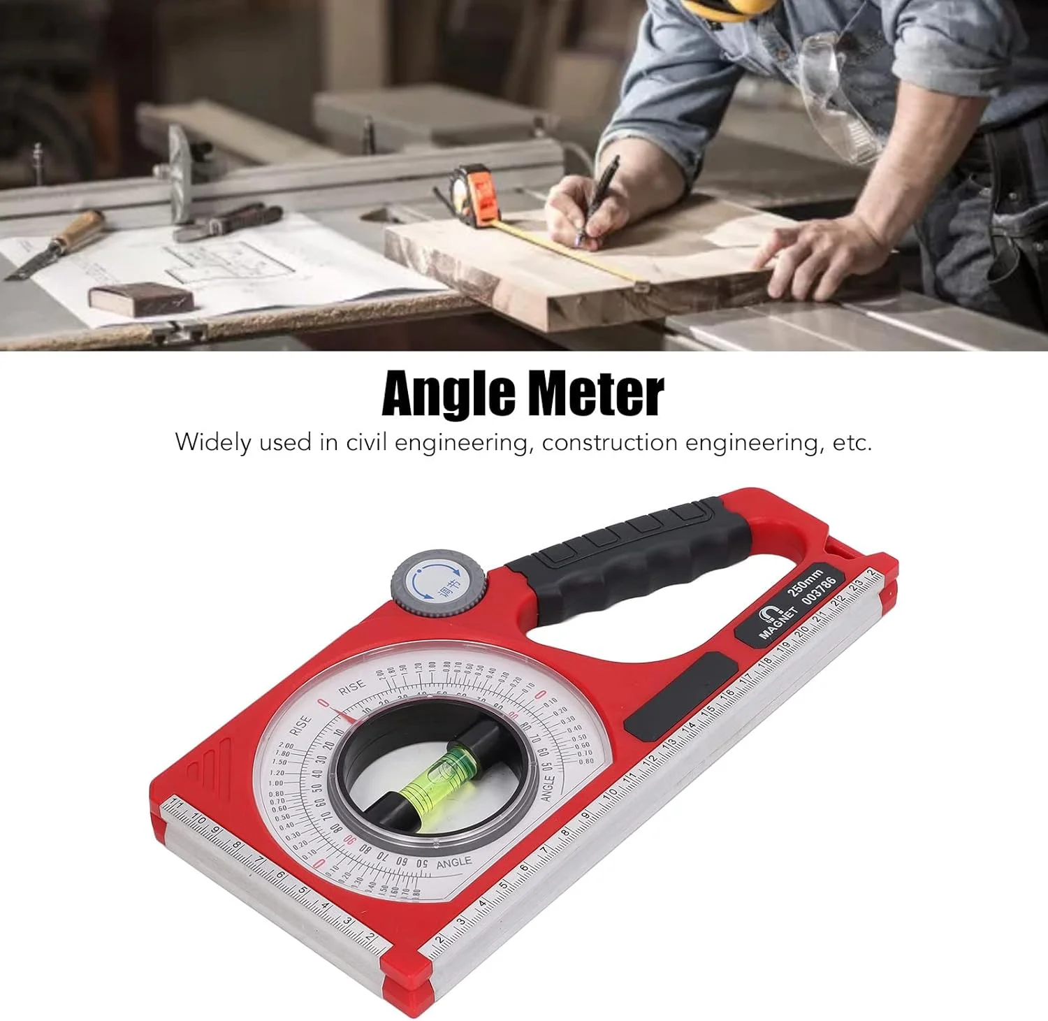 شیب سنج حبابی، زاویه یاب، تراز مغناطیسی با تراز حبابی، شیب سنج برای نجاری، ساخت و ساز