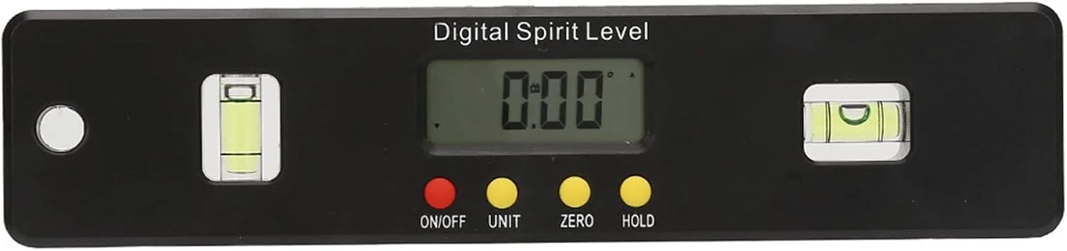 زاویه سنج دیجیتال قابل حمل Zerodis با پس زمینه مغناطیسی، عملکرد و دوام بالا، برای ساخت و ساز و بهبود خانه (200 میلی متر)