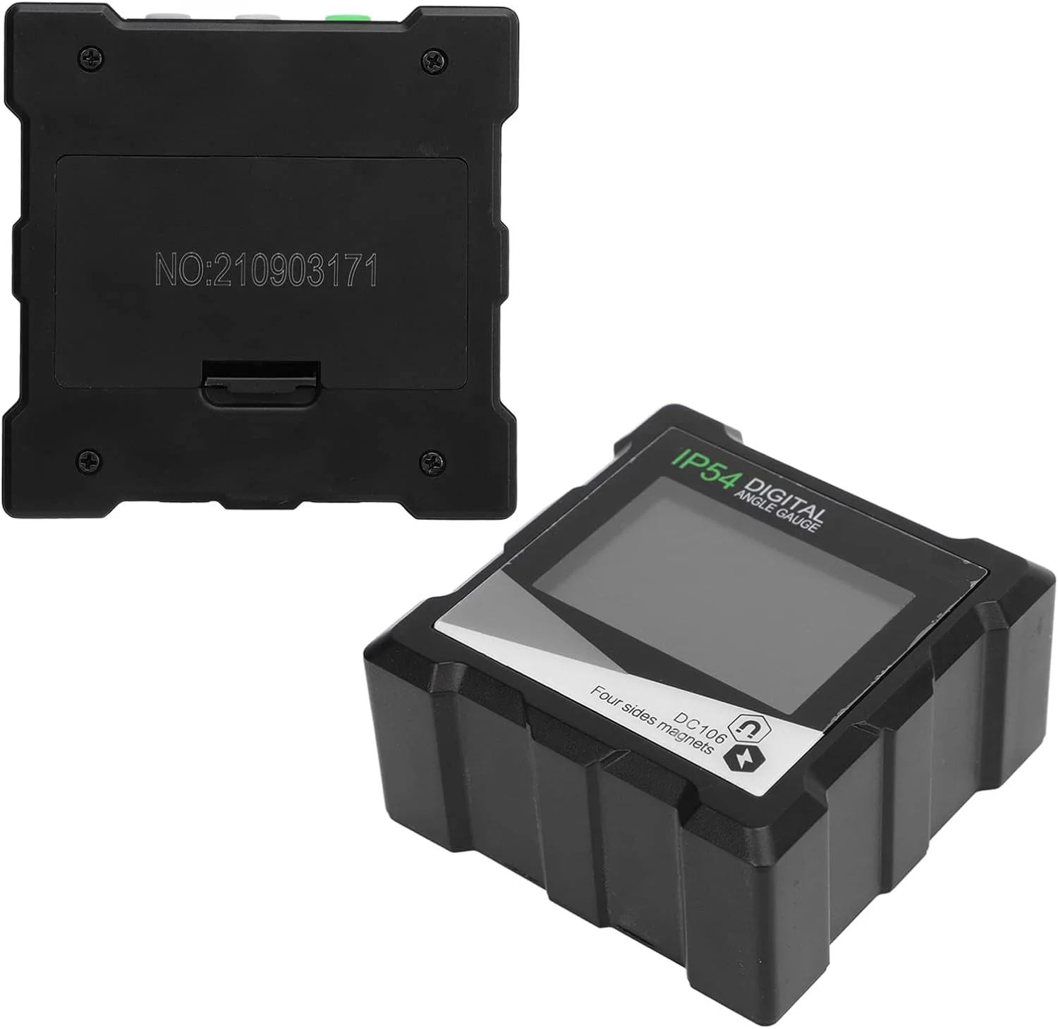 شیب سنج دیجیتال با پایه مغناطیسی، نمایشگر LED با نور پس زمینه، خاموش شدن خودکار، اندازه گیری دقیق برای ماشین آلات نجاری و خودرو