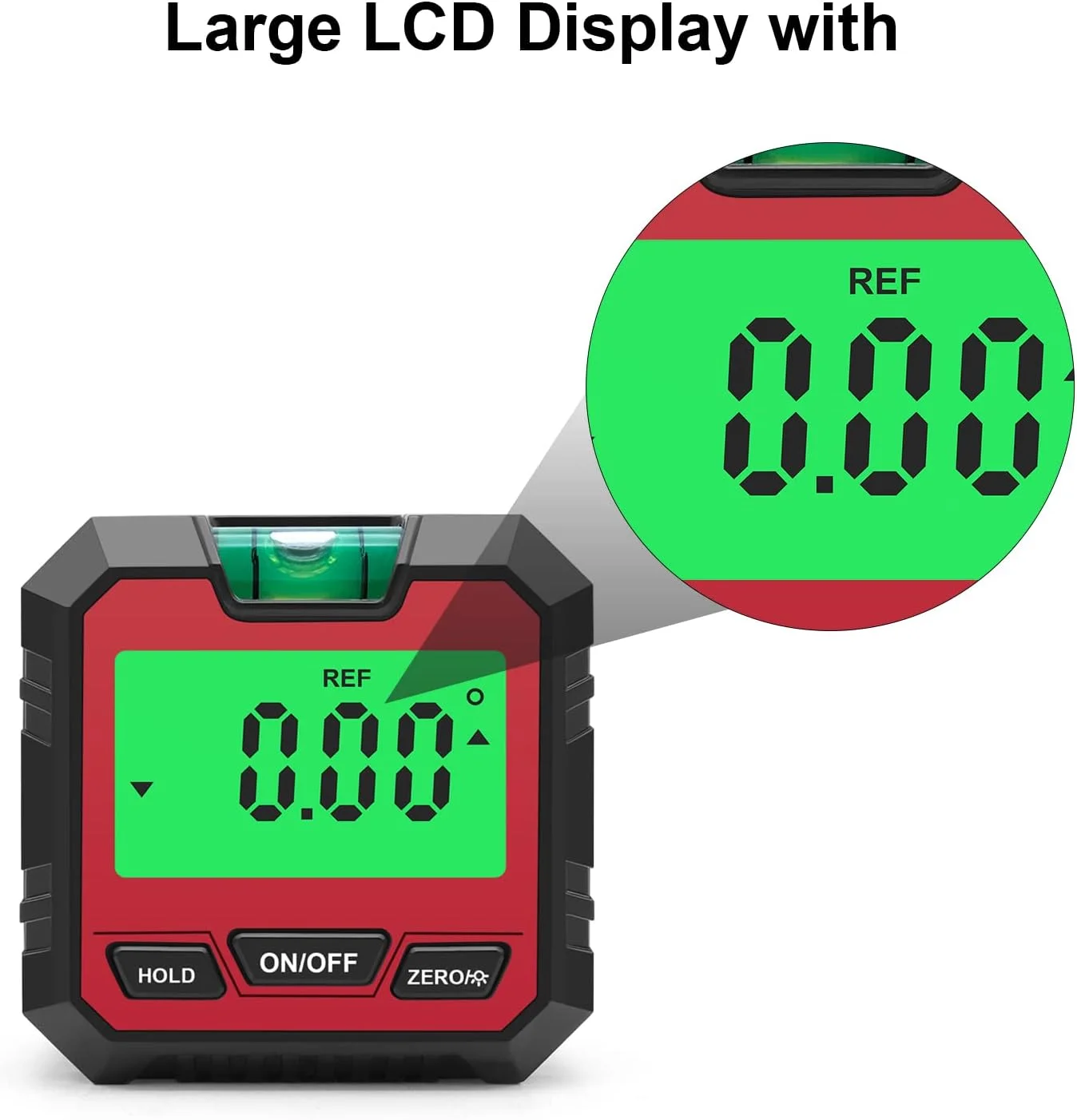 شیب سنج OUNA، تراز الکترونیکی دیجیتال و زاویه سنج، زاویه یاب با تراز حبابی و پایه مغناطیسی، ابزار اندازه گیری زاویه شیب سنج دیجیتال برای نجاری، ساخت و ساز و ماشین آلات