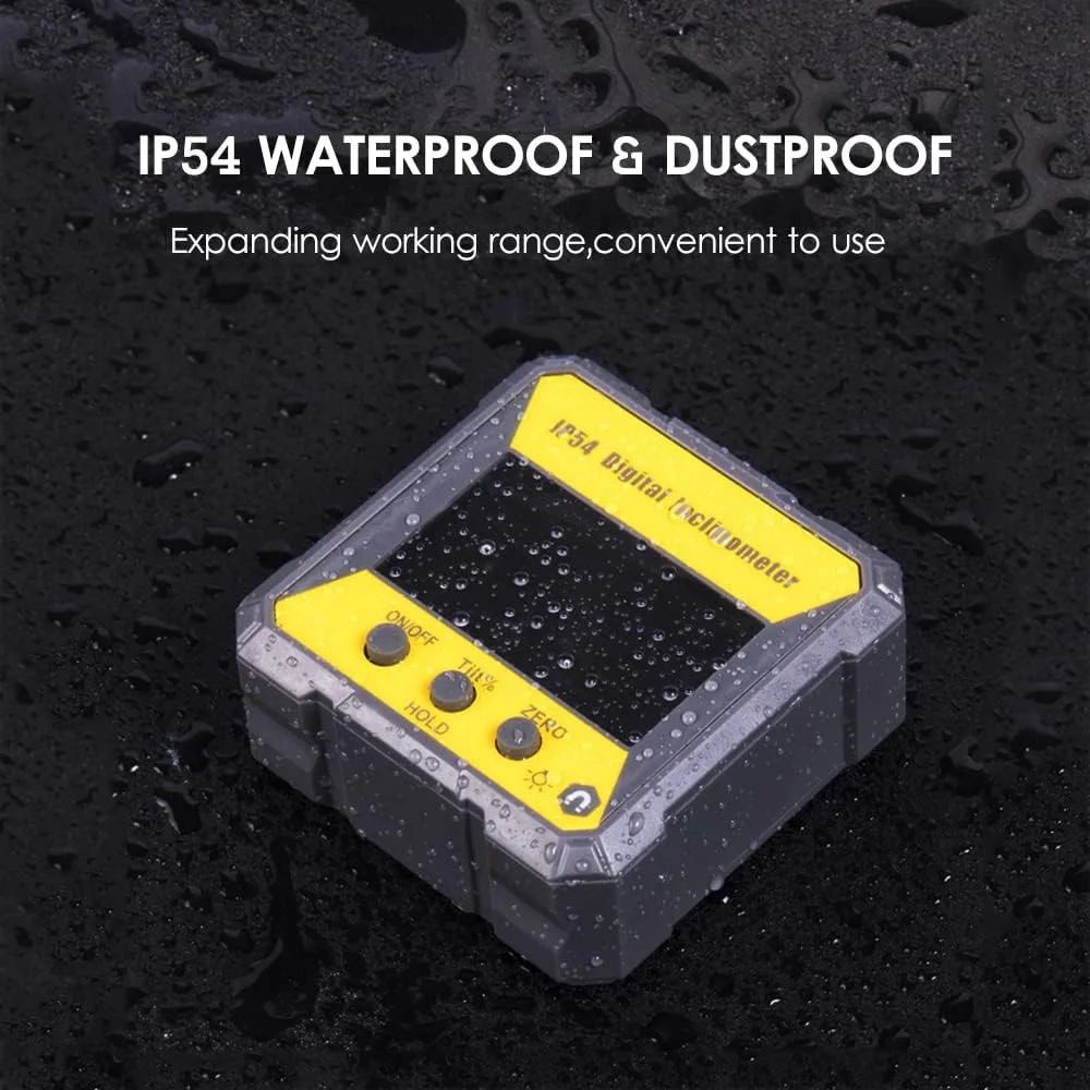 زاویه سنج دیجیتال ال سی دی مورلیان با دقت 0.2 درجه، جعبه تراز یاب زاویه ای IP54، ابزار تراز الکتریکی برای ماشین آلات نجاری و تعمیر خودرو