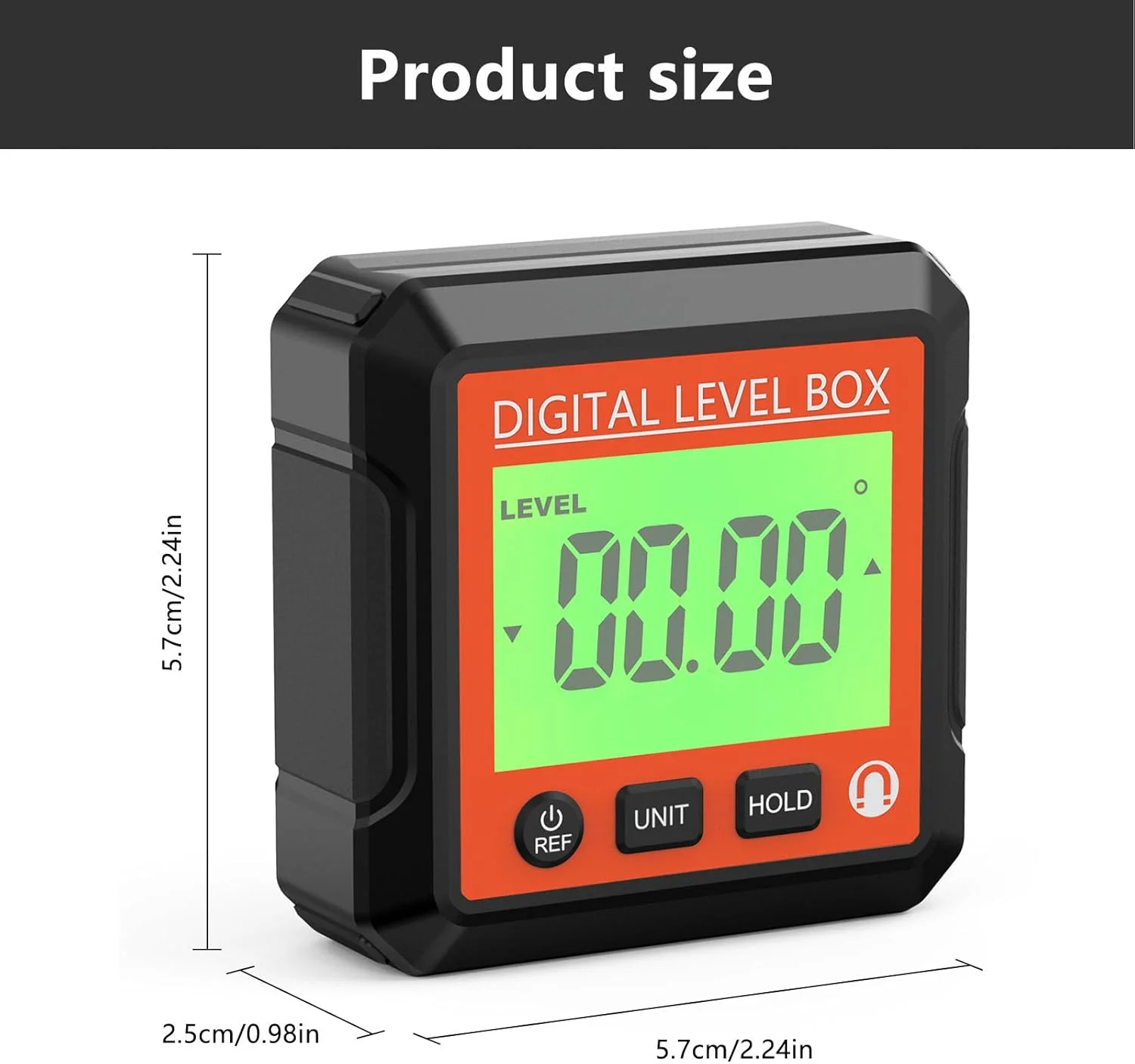 جعبه تراز دیجیتال مهندسی شیب سنج زاویه یاب نمایشگر دیجیتال زاویه ای تراز زاویه سنج (نارنجی) جعبه تراز دیجیتال مهندسی شیب سنج زاویه یاب نمایشگر دیجیتال زاویه ای تراز زاویه سنج (نارنجی)