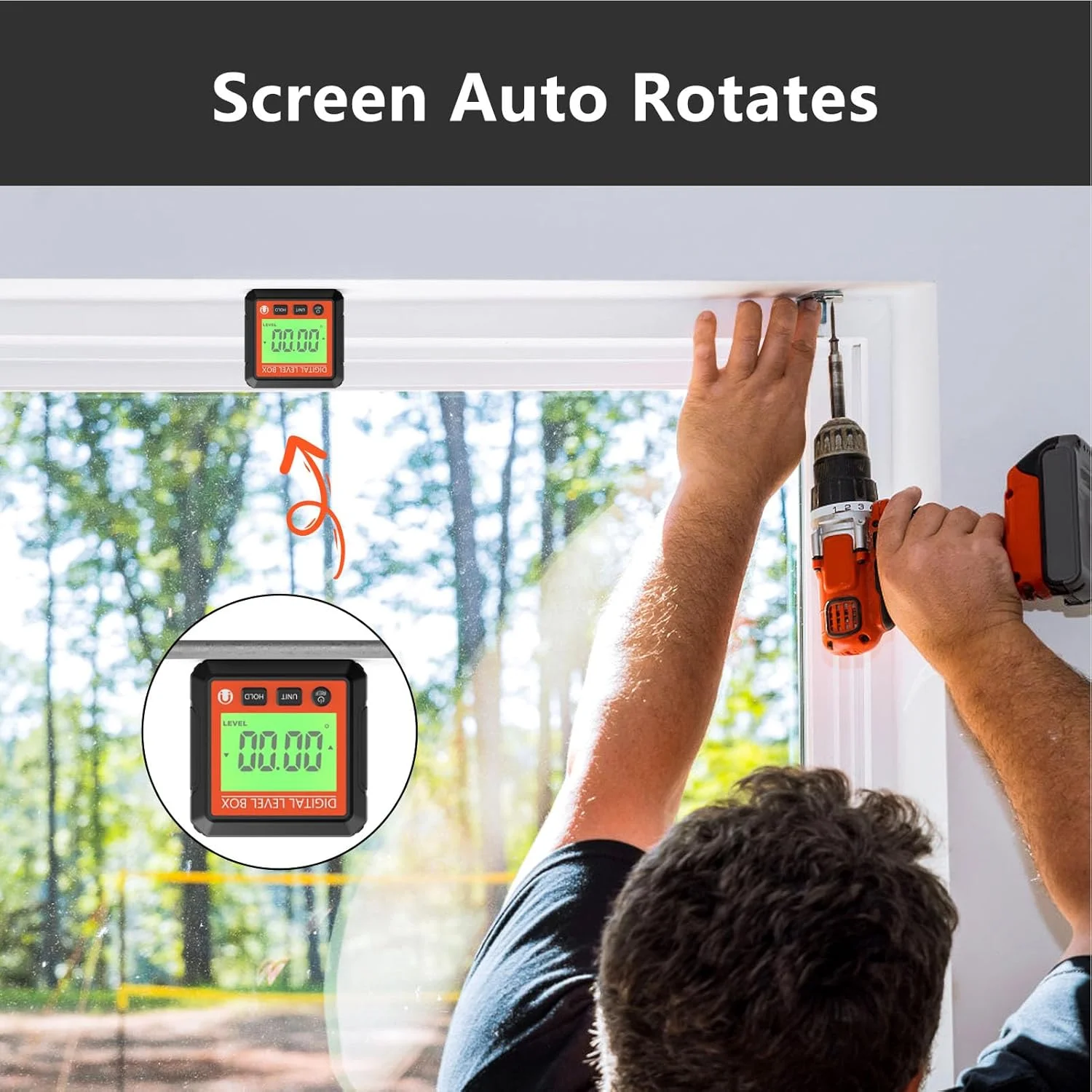 جعبه تراز دیجیتال مهندسی شیب سنج زاویه یاب نمایشگر دیجیتال زاویه ای تراز زاویه سنج (نارنجی) جعبه تراز دیجیتال مهندسی شیب سنج زاویه یاب نمایشگر دیجیتال زاویه ای تراز زاویه سنج (نارنجی)