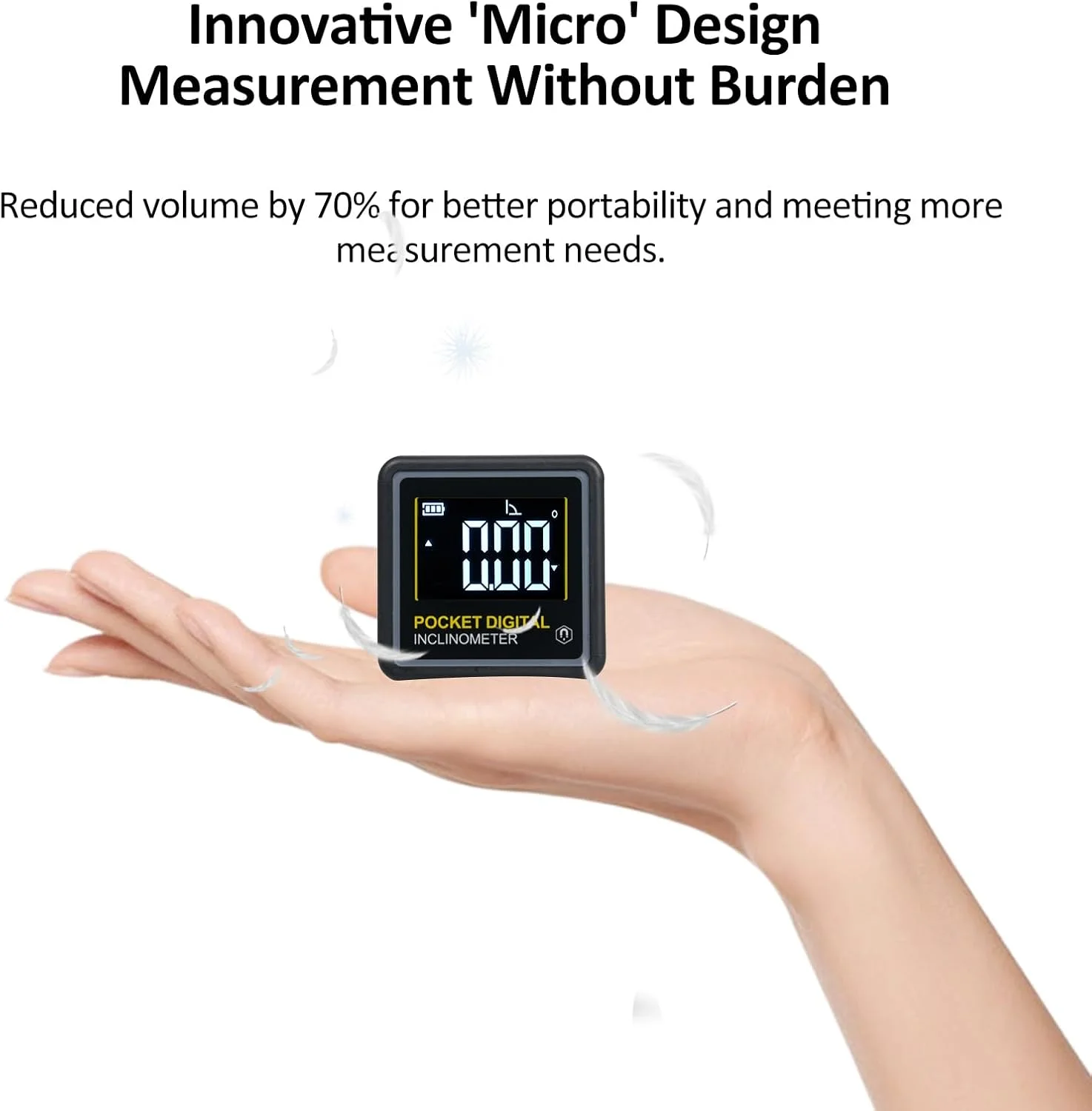 شیب سنج دیجیتال قابل حمل Labymos با نور پس زمینه LCD، زاویه سنج دیجیتال، ترازوی دیجیتال تک طرفه، ترازوی دیجیتال چند منظوره با 2 حالت