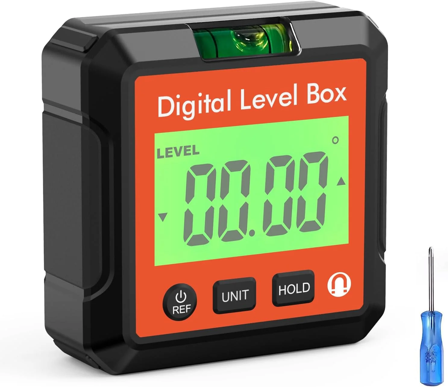 شیب سنج دیجیتال GeiemKua، زاویه سنج، تراز الکترونیکی با پایه مغناطیسی، جعبه تراز دقیق LCD