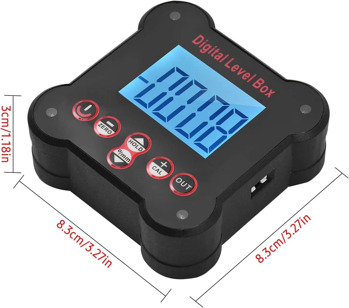 شیب سنج دیجیتال Fawoonu 4 * 90 درجه، تراز الکترونیکی و زاویه سنج، زاویه یاب، نور پس زمینه LCD، نقاله دیجیتال، ابزار اندازه گیری برای نجاری، ساختمان سازی، خودرو