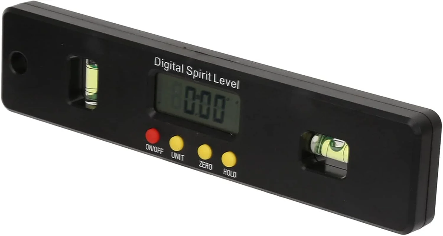 زاویه یاب دیجیتال، ابزار زاویه یاب 360 درجه، ابزار اندازه گیری زاویه دیجیتال، شیب سنج زاویه ای دیجیتال با پایه مغناطیسی برای اره میزی نجاری (200 میلی متر)