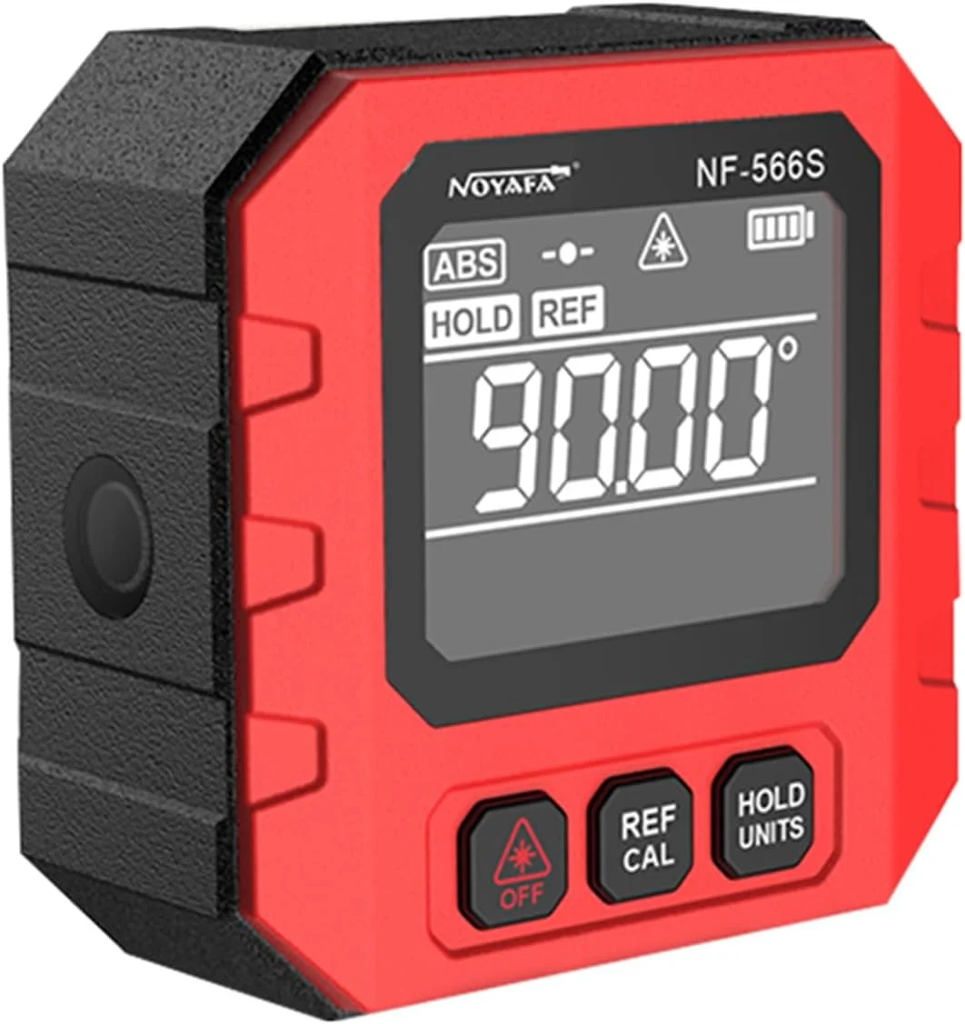 شیب سنج دیجیتال قابل حمل Labymos 4 * 90 درجه، ترازوی دیجیتال با نور پس زمینه، خط کش زاویه دیجیتال پنج طرفه با عملکرد نگه داشتن داده