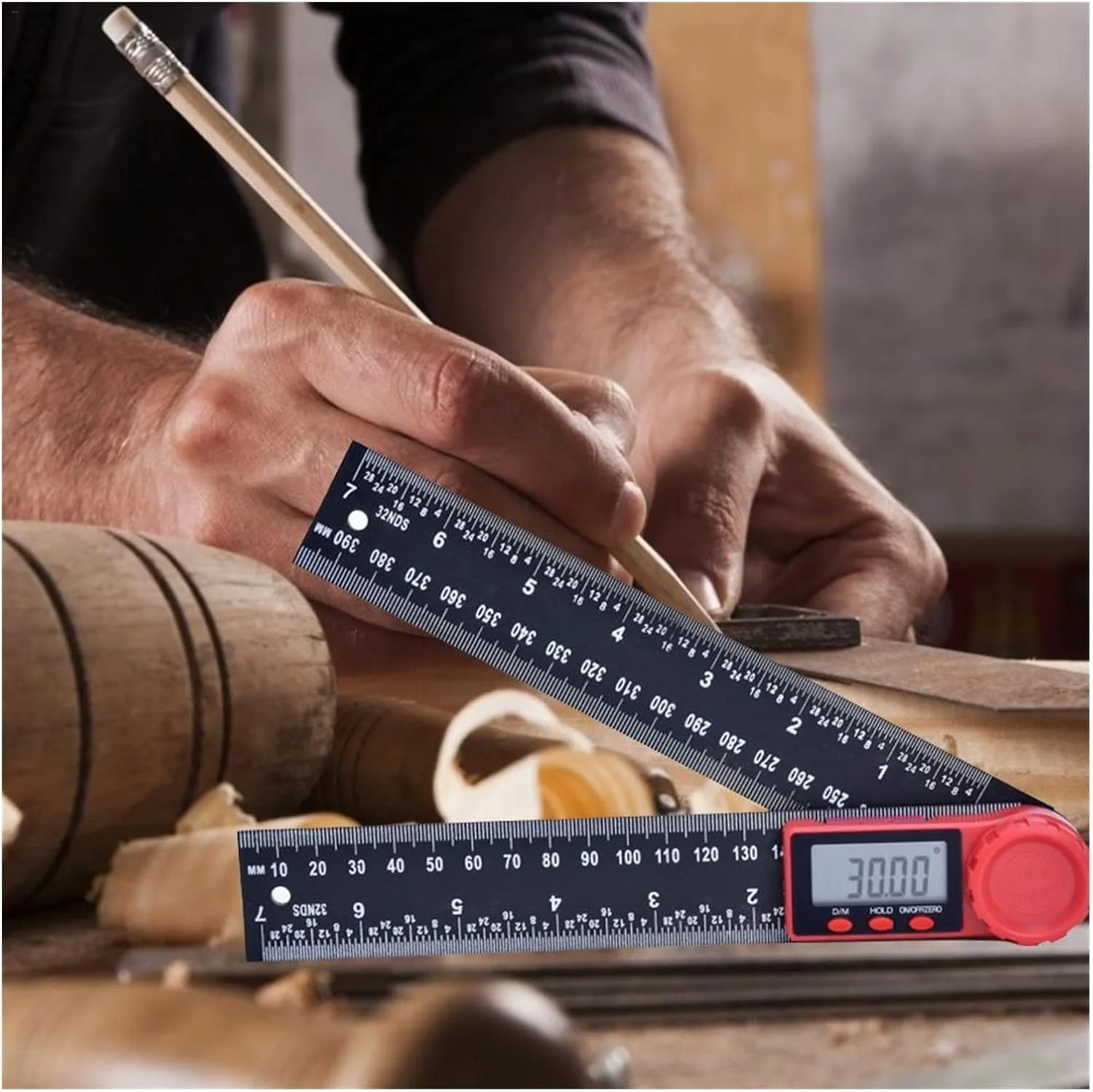 زاویه سنج دیجیتال 2 در 1 200 میلی متری، شیب سنج زاویه ای، گونیا الکترونیکی دیجیتال، نقاله، ابزار اندازه گیری زاویه یاب