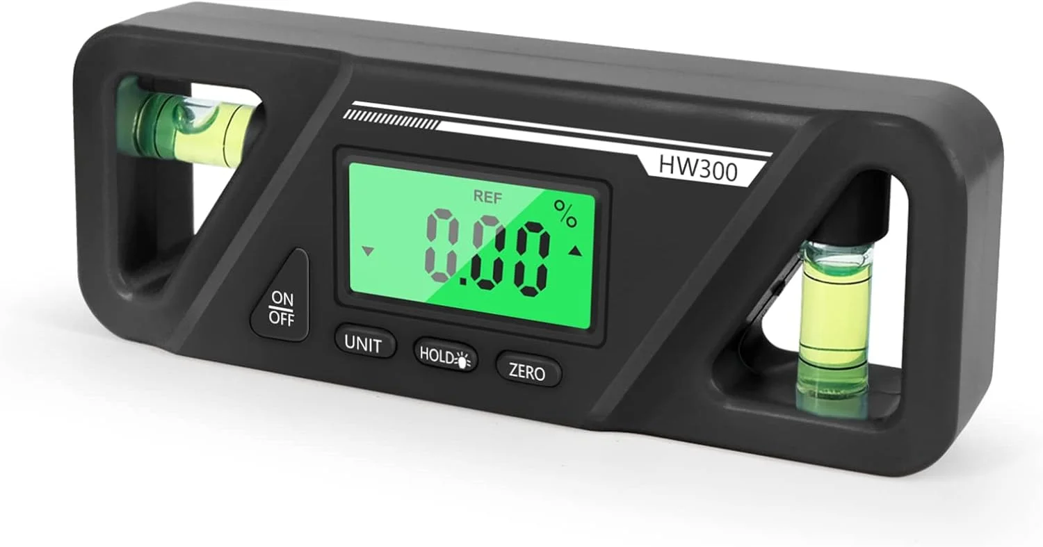 ترازوی دیجیتال، 4 * 90 درجه / 2 * 180 درجه ترازوی کوچک دیجیتال زاویه یاب خط کش با LCD دارای نور پس زمینه، 2 حالت اندازه گیری، ابزار اندازه گیری شیب سنج دیجیتال