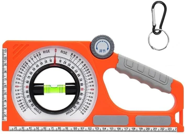 شیب سنج مکانیکی قابل حمل، زاویه یاب دیجیتال جدید 2024، شیب سنج مغناطیسی برای مصارف خانگی و صنعتی (نارنجی)