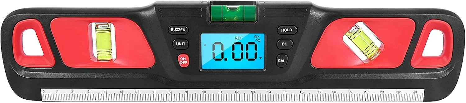 تراز دیجیتال اژدری زاویه سنج مغناطیسی محدوده اندازه گیری 4x90 درجه شیب سنج الکترونیکی تراز الکترونیکی با آهنربا خط کش تست شیب