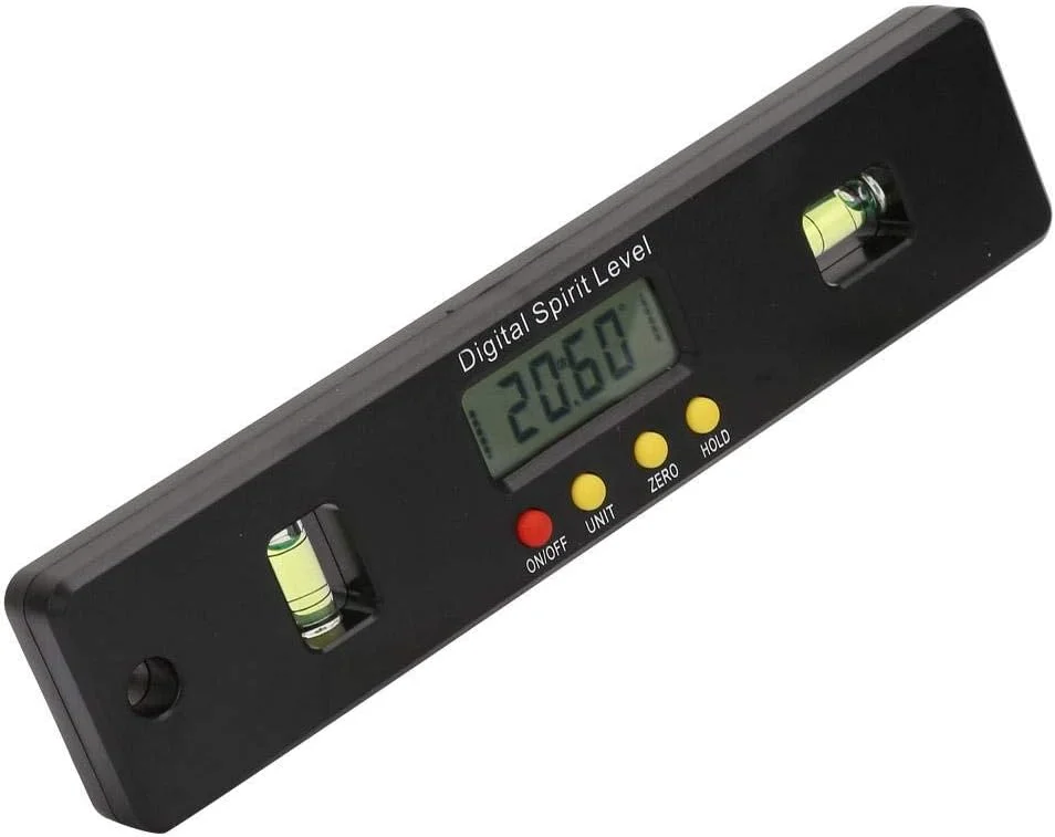 زاویه سنج دیجیتال، شیب سنج دیجیتال دقیق، برای صنعتگران، سازندگان، هنرمندان، دکوراسیون و نگهداری و اندازه گیری سطح (200 میلی متر)