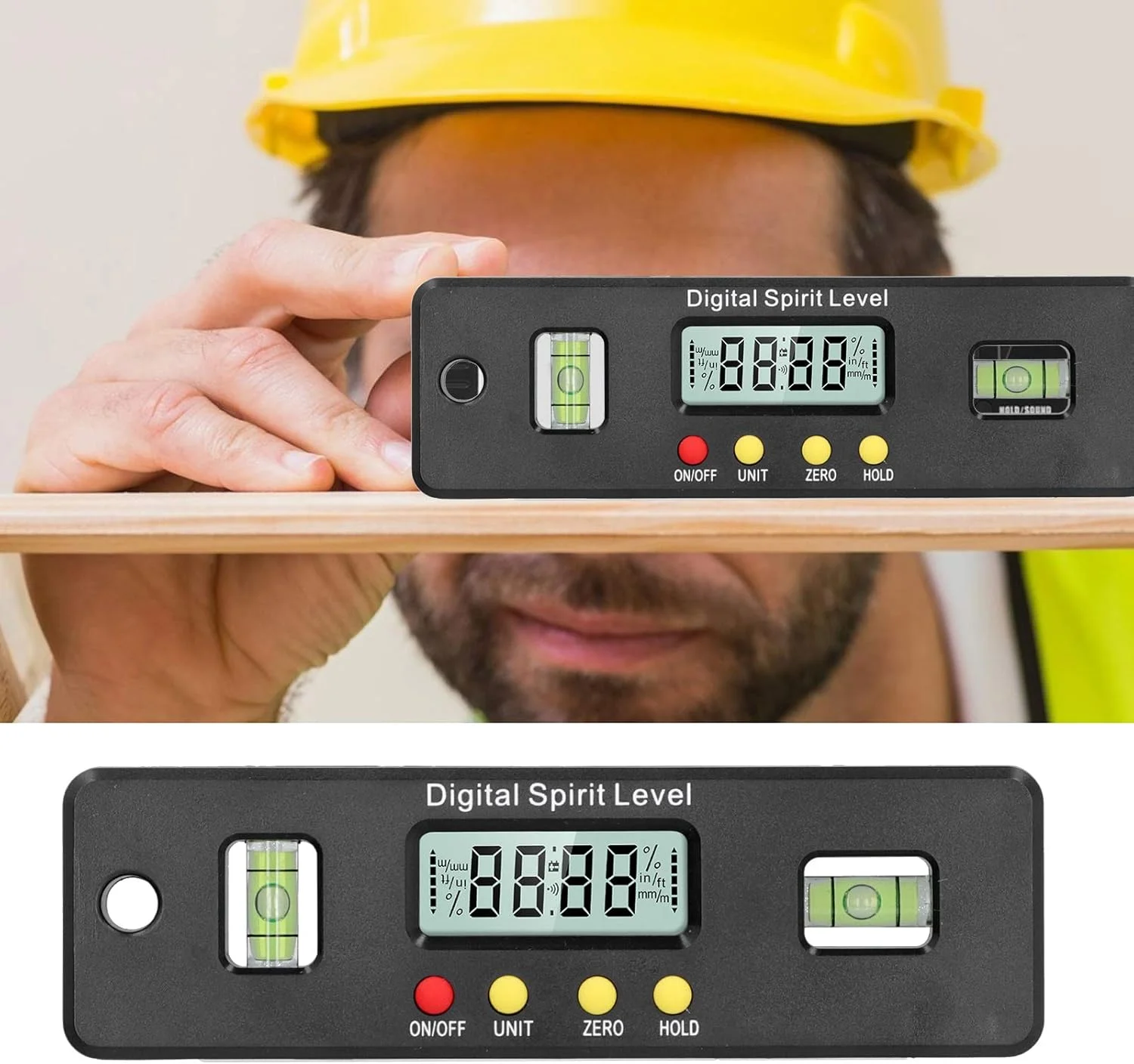 تراز دیجیتال 150 میلی‌متری - مینی زاویه‌سنج، تراز مغناطیسی، ابزار اندازه‌گیری زاویه الکترونیکی برای نجاری، ساختمان، خودرو و بنایی