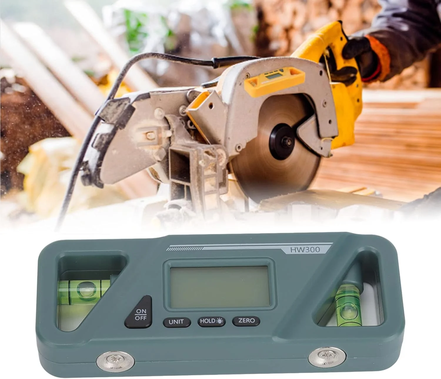 تراز دیجیتال کوچک، قفل داده صفحه نمایش LCD قابل حمل اندازه گیری زاویه مطلق شیب سنج دیجیتال پایه مغناطیسی پلاستیکی برای پردازش چوب (مشکی) Wzsydn (رنگ: سبز تیره)