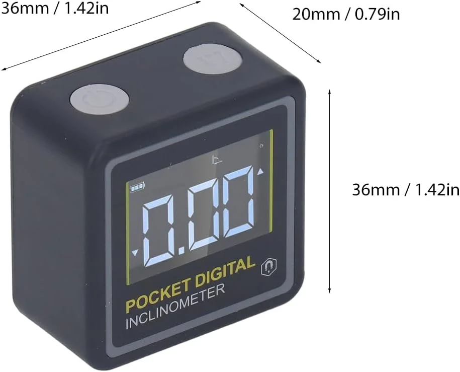 زاویه یاب دیجیتال مغناطیسی، شیب سنج دیجیتال اره میزی با نور پس زمینه 4 عدد 90 درجه یاب زاویه برای نجاری