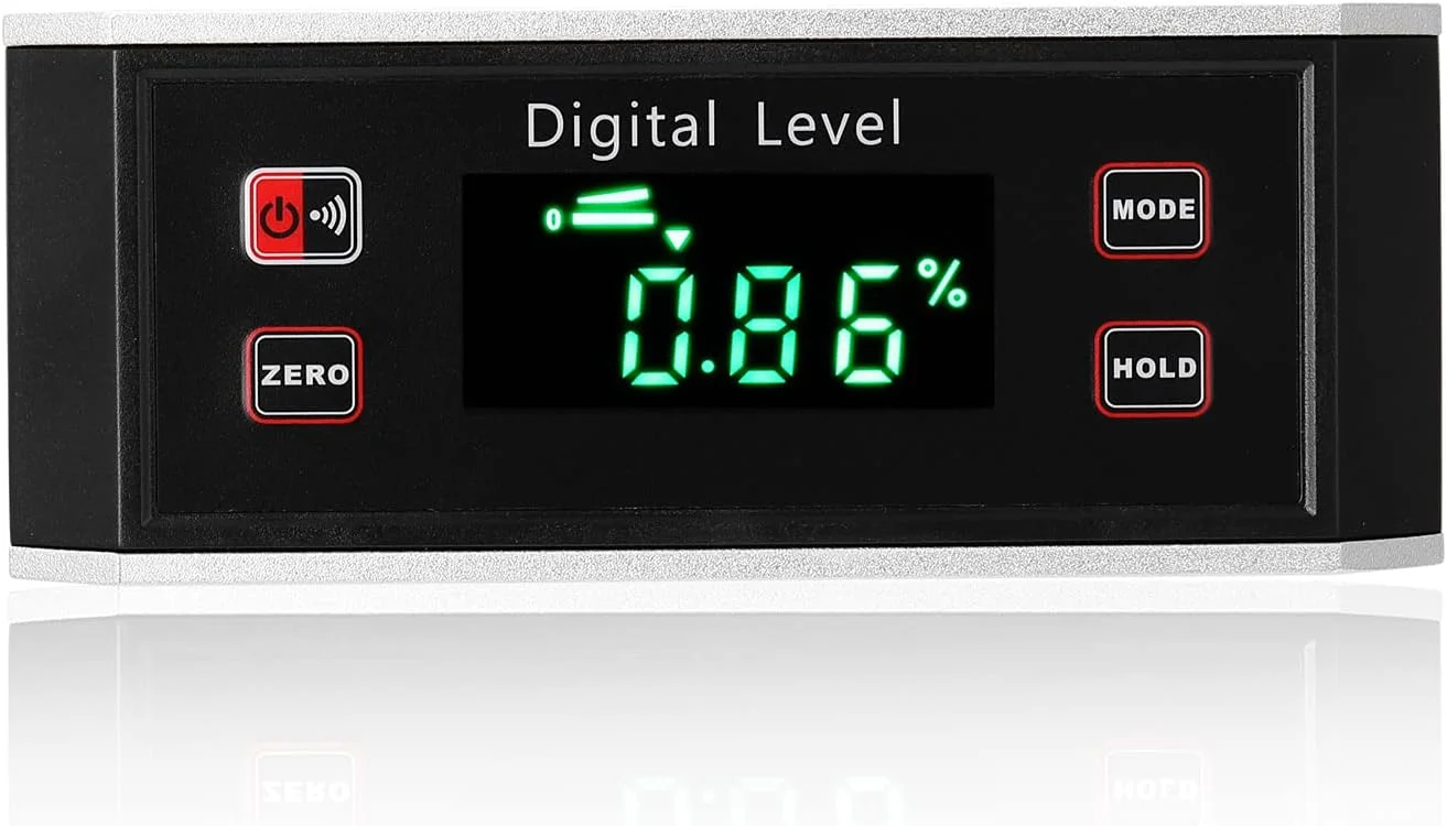 تراز دیجیتال قابل حمل Labymos با دقت بالا، ضد آب و گرد و غبار IP54، زاویه یاب 4*90 درجه، شیب سنج دیجیتال، صفحه نمایش LCD، اندازه گیری مطلق/نسبی، عملکرد نگه داشتن داده