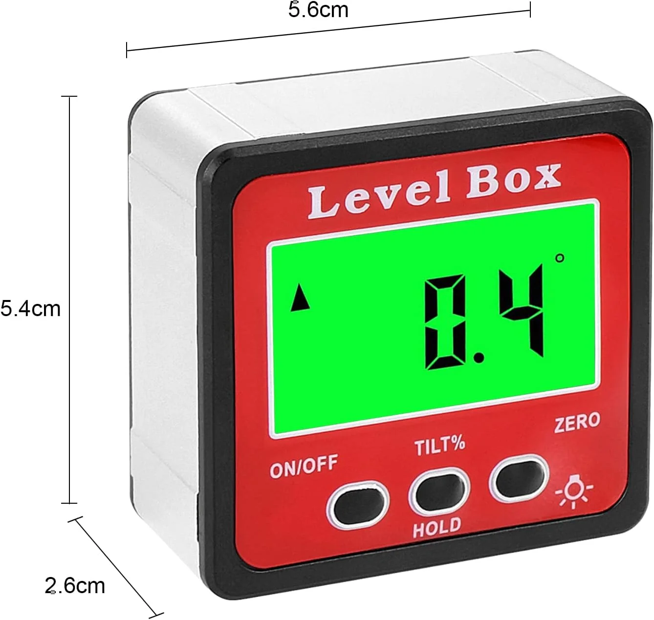 زاویه یاب دیجیتال 4 طرفه، جعبه گیج های زاویه ای قوی، شیب سنج، نقاله، ابزار اندازه گیری نجاری، شیب سنج زاویه یاب دیجیتال