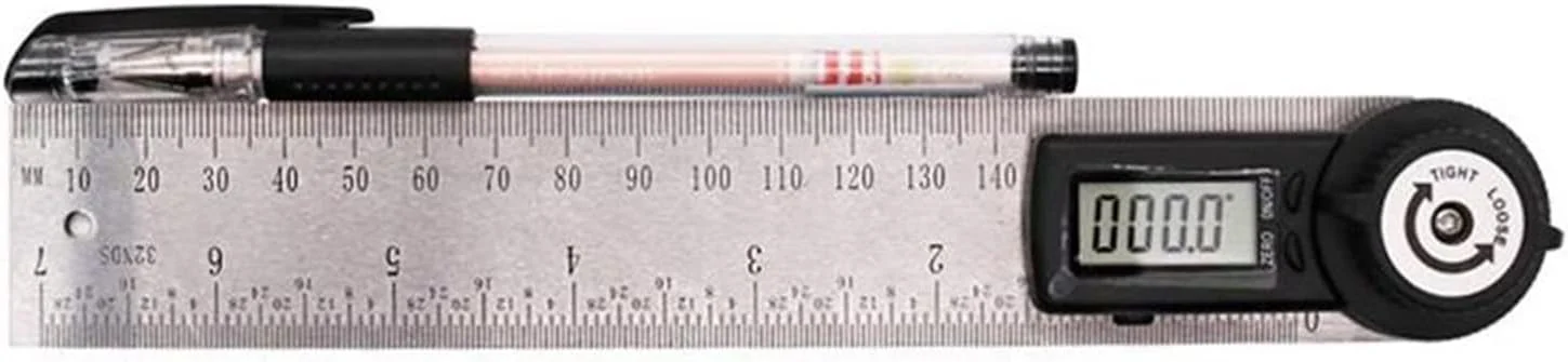 گونیا دیجیتال 200 میلی متری HOKVJ، زاویه سنج و شیب سنج استیل ضد زنگ، ابزار اندازه گیری سطح، تراز الکترونیکی