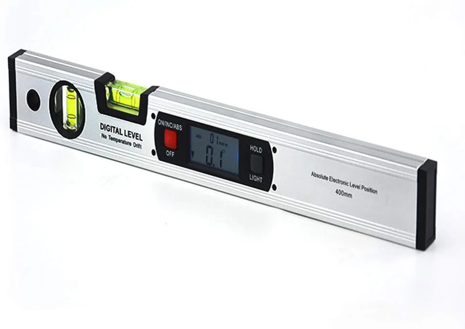 شیب سنج دیجیتال DESONIX، زاویه یاب 360 درجه با نور پس زمینه LCD، تبدیل اینچ/متریک، سه دکمه (رنگ: 1000 میلی متر با آهنربا)