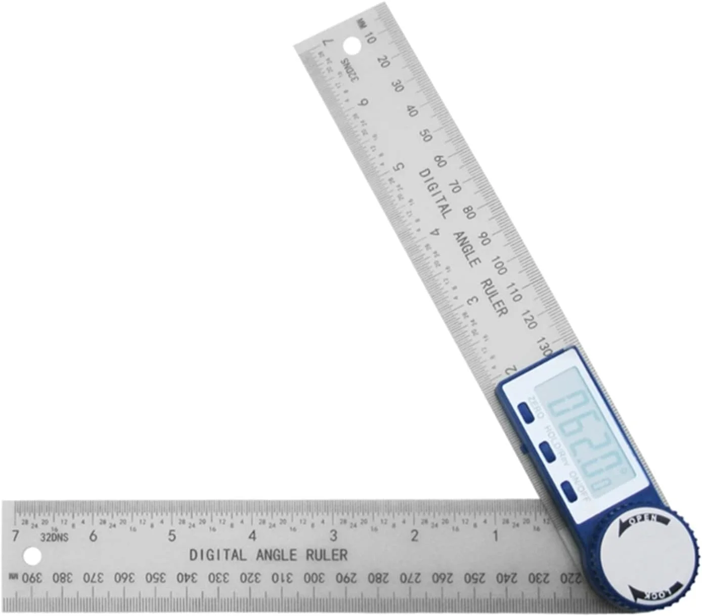 گونیای دیجیتال HOKVJ، زاویه یاب، تراز، ابزار اندازه گیری، شیب سنج (رنگ: خاکستری)